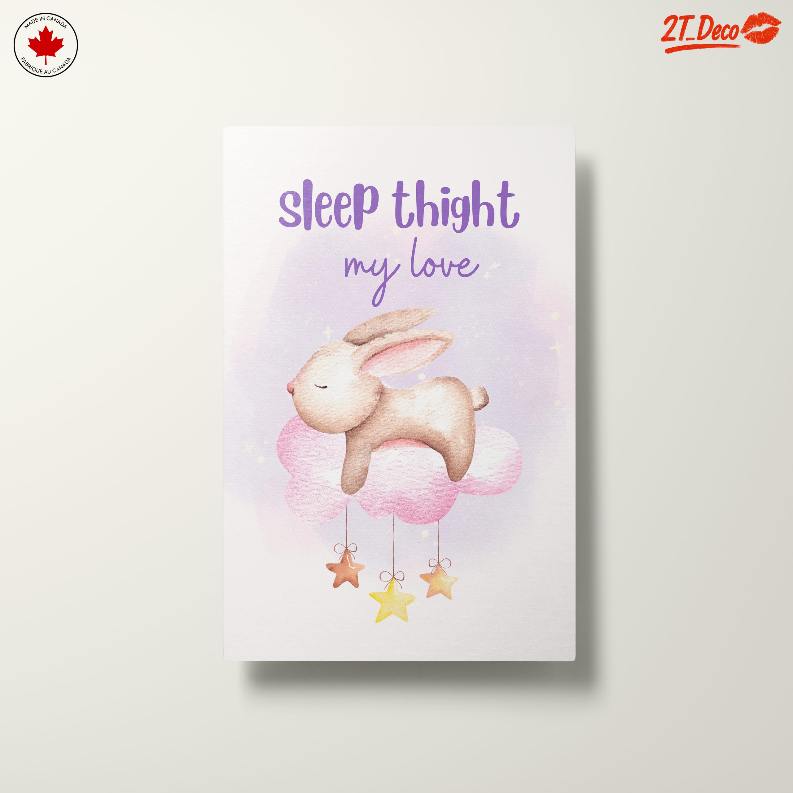 Adorable Bunny on Pink Cloud for Kids - Image 10