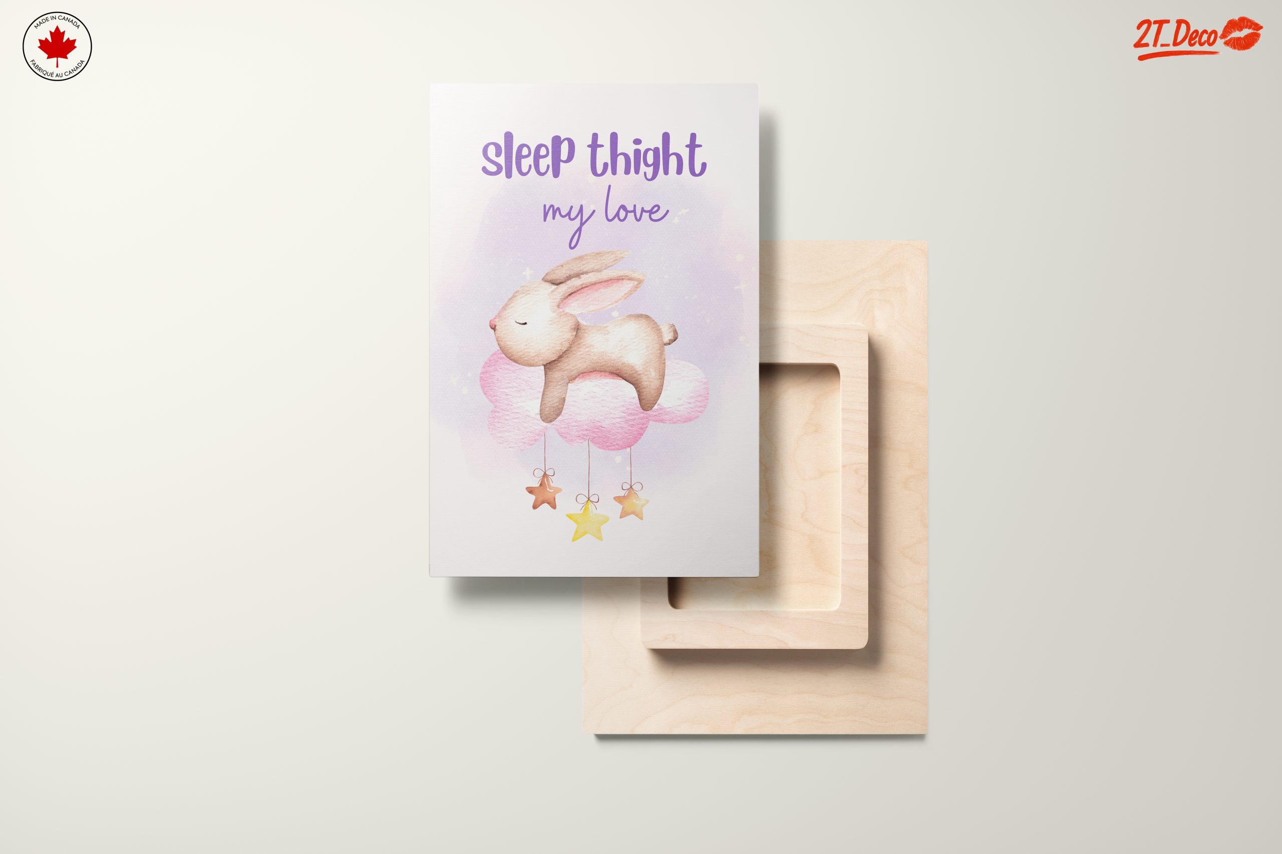 Adorable Bunny on Pink Cloud for Kids - Image 11
