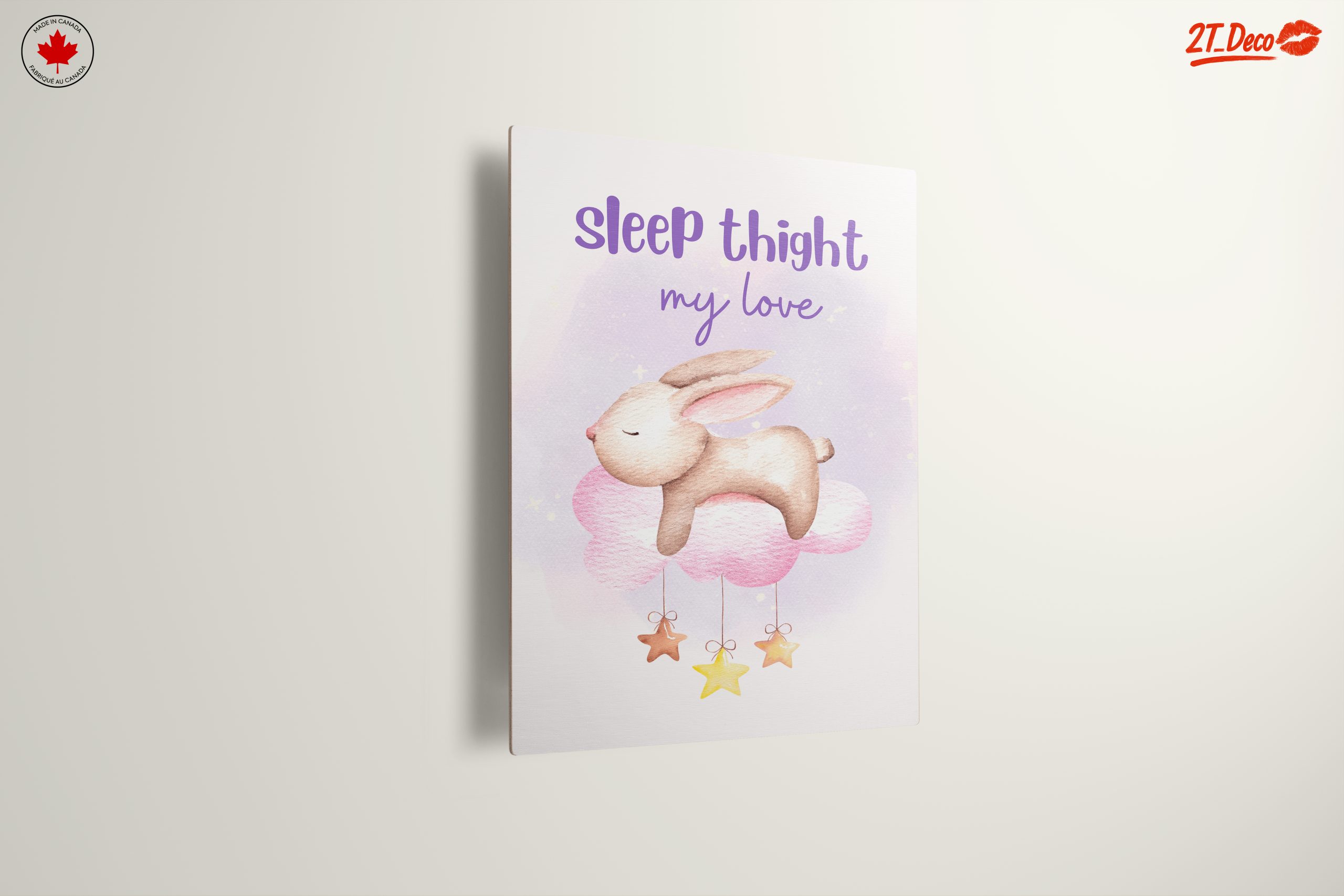 Adorable Bunny on Pink Cloud for Kids - Image 13