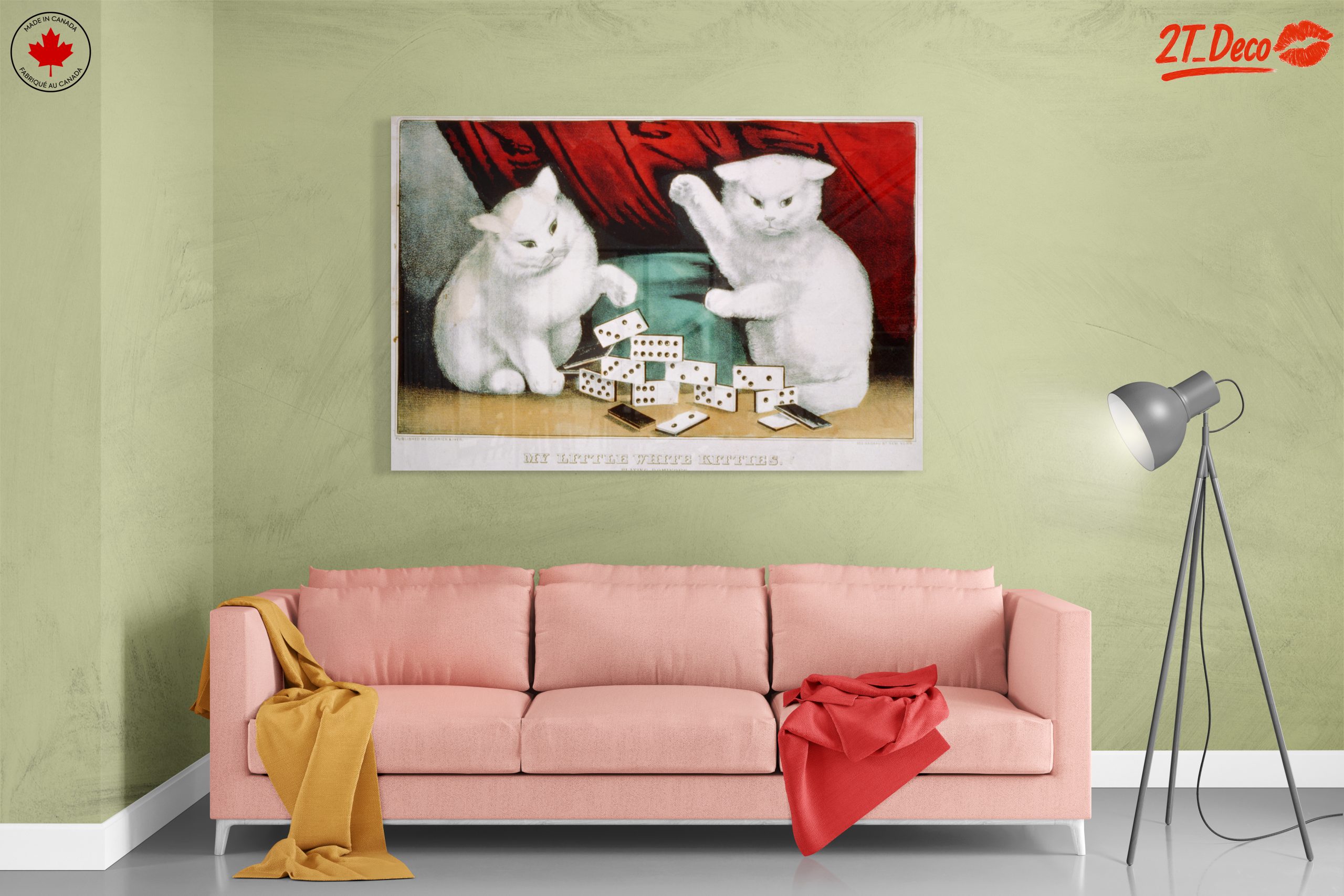 Charming White Kittens Playing with Dominoes - Image 7