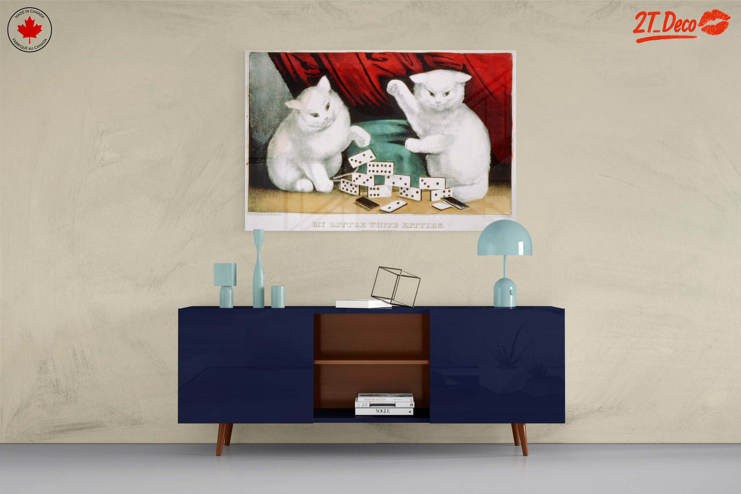 Charming White Kittens Playing with Dominoes - Image 8