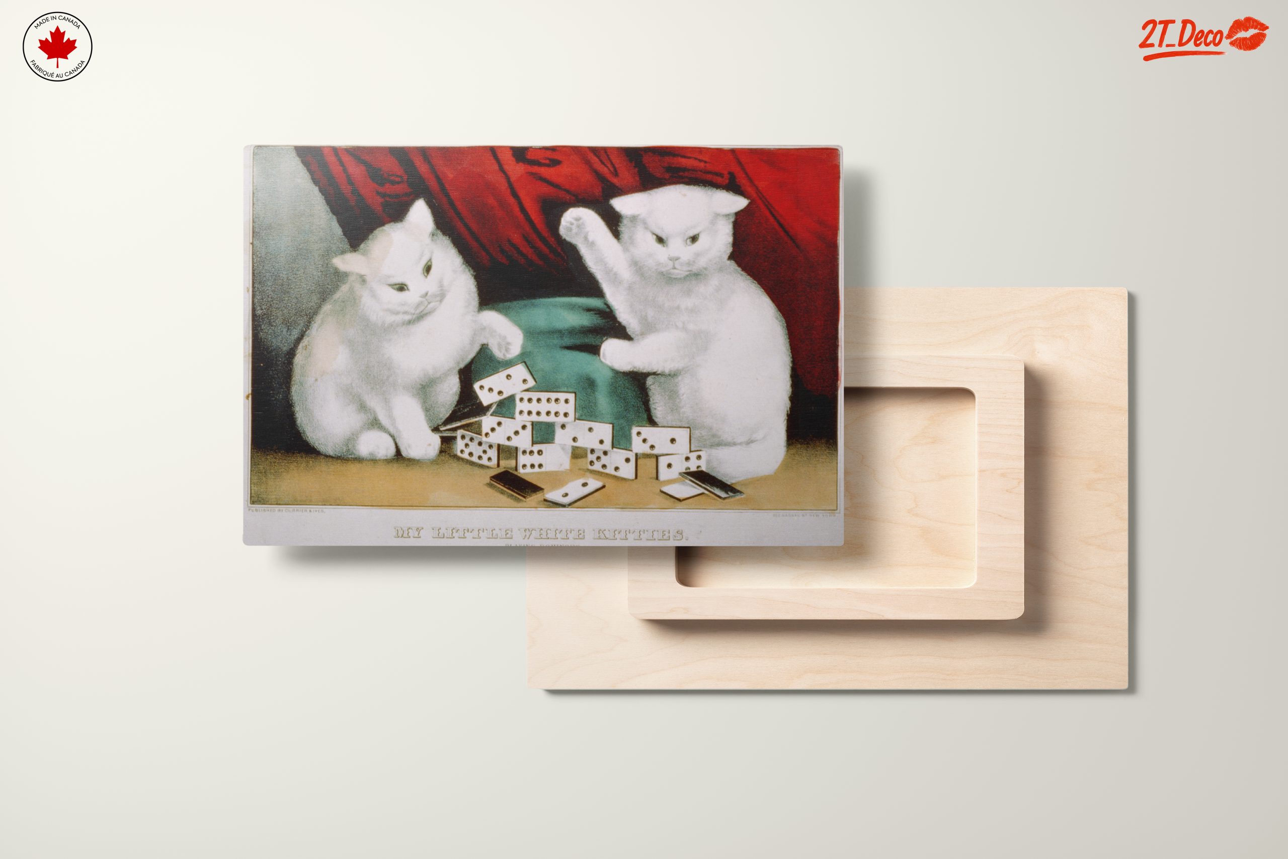 Charming White Kittens Playing with Dominoes - Image 11