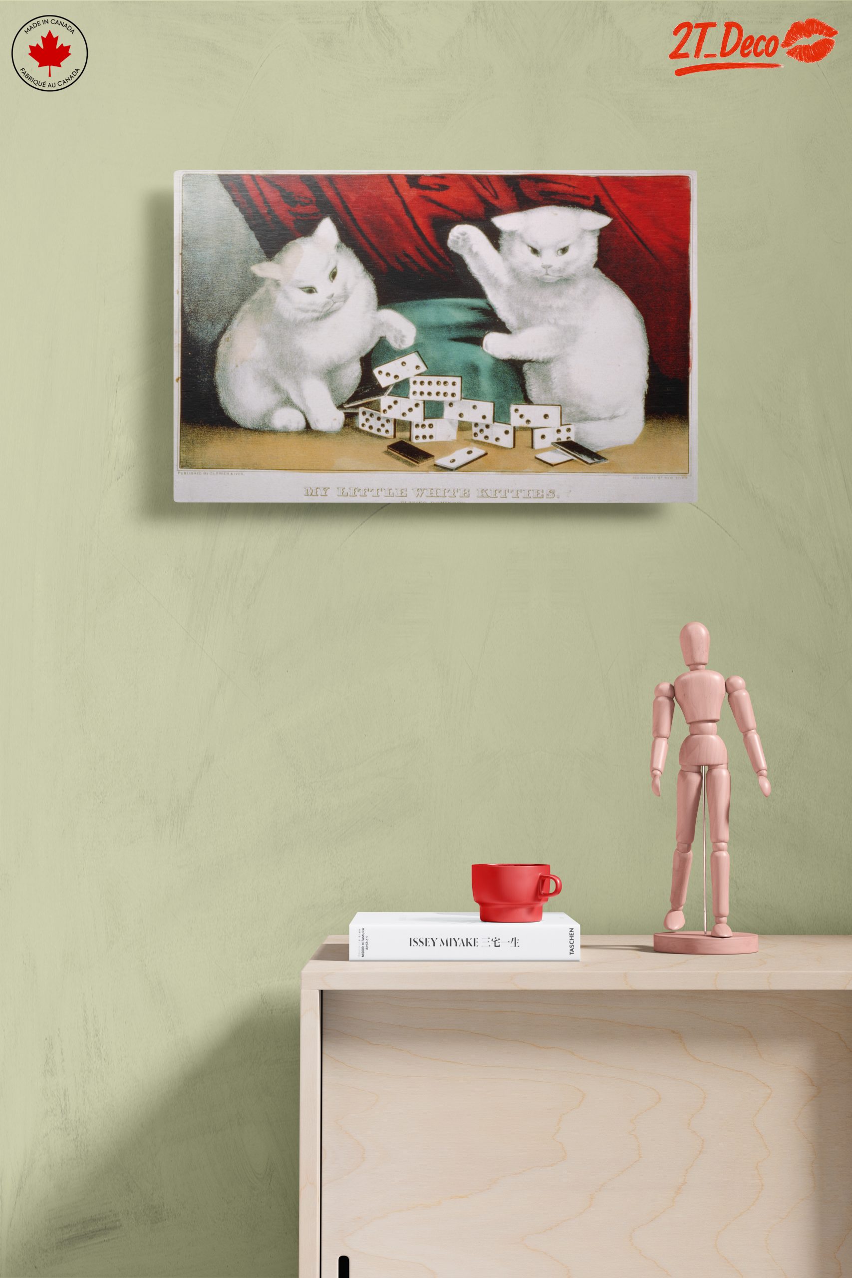 Charming White Kittens Playing with Dominoes - Image 14
