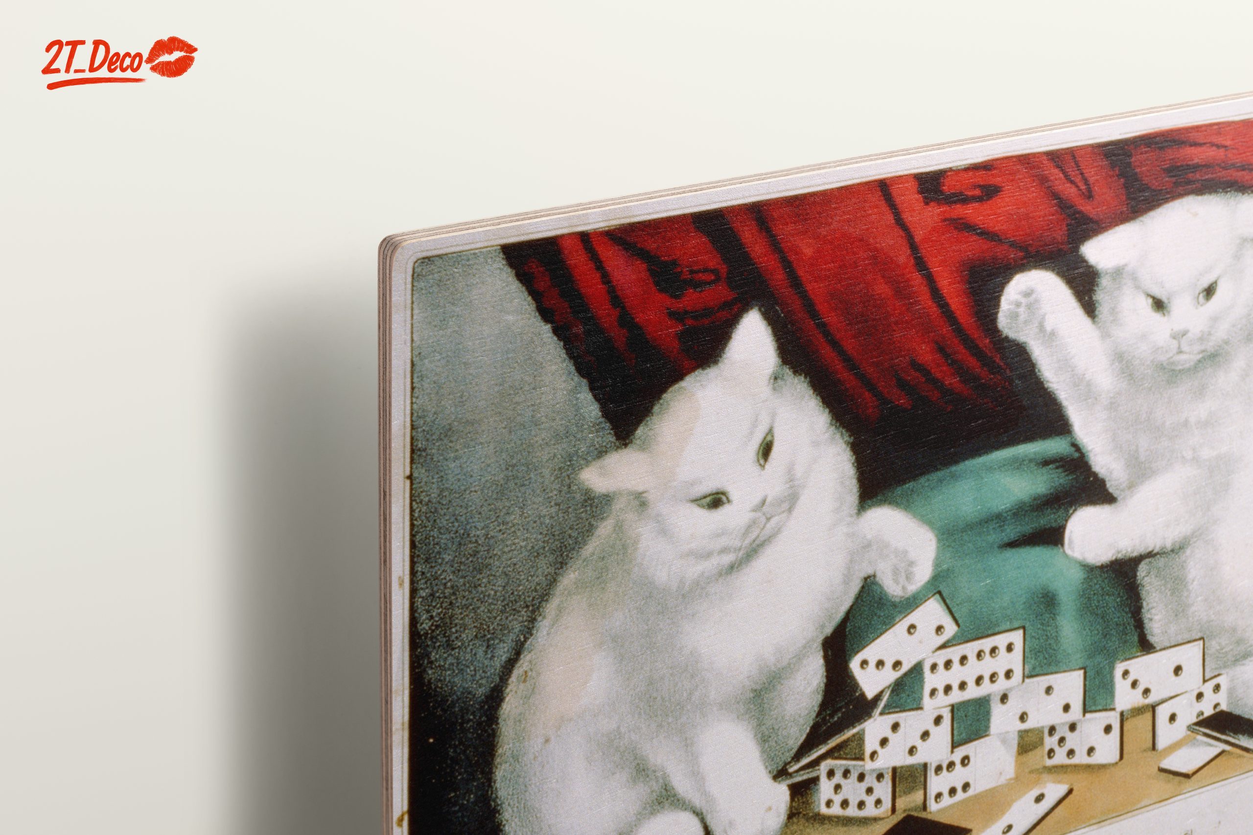 Charming White Kittens Playing with Dominoes - Image 15