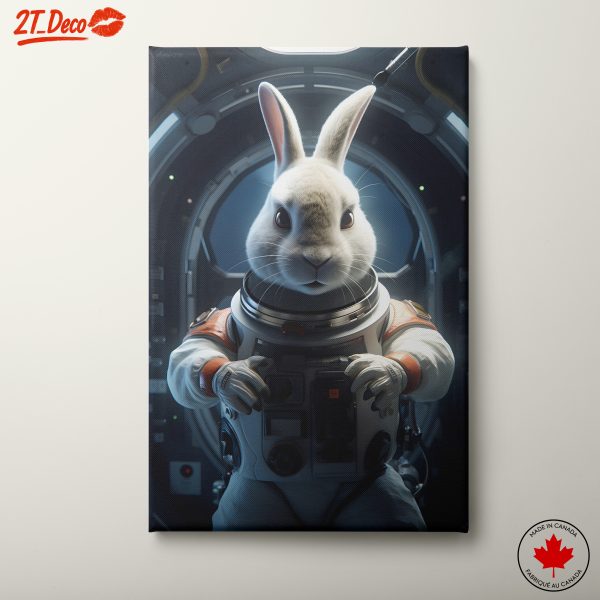 Astronaut Rabbit in Whimsical Space Art