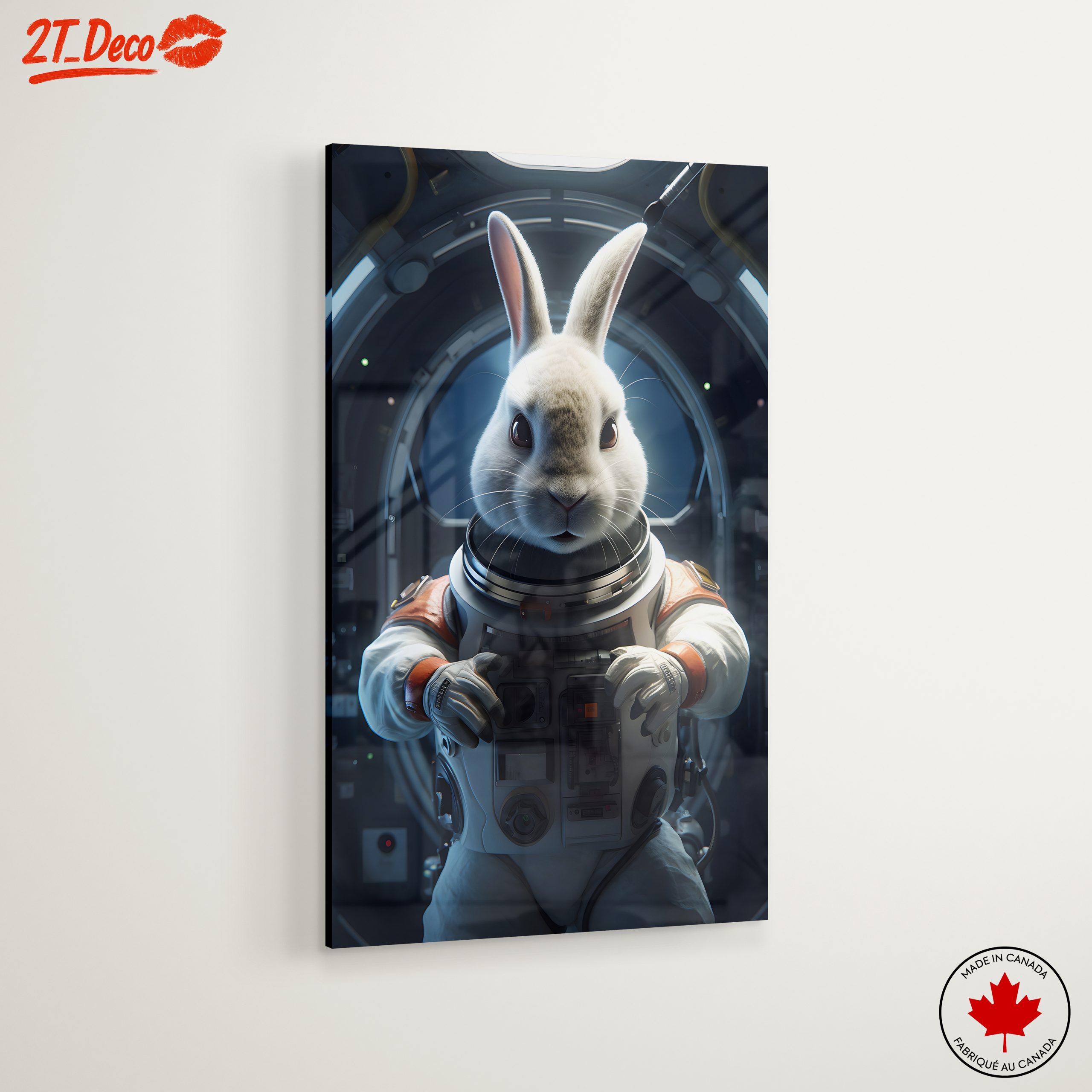 Astronaut Rabbit in Whimsical Space Art - Image 6