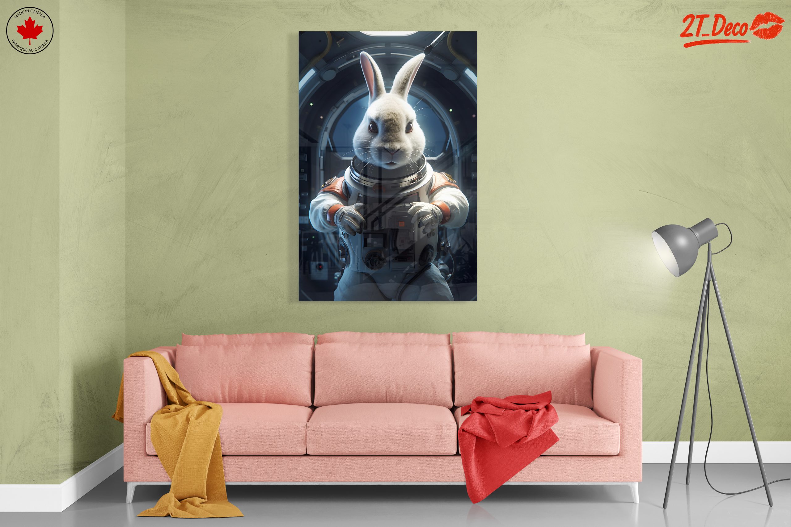 Astronaut Rabbit in Whimsical Space Art - Image 7