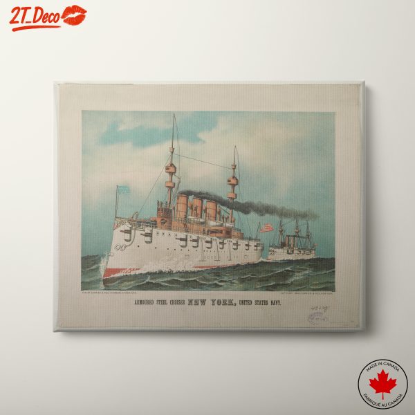 Vintage Naval Cruiser Artwork from New York