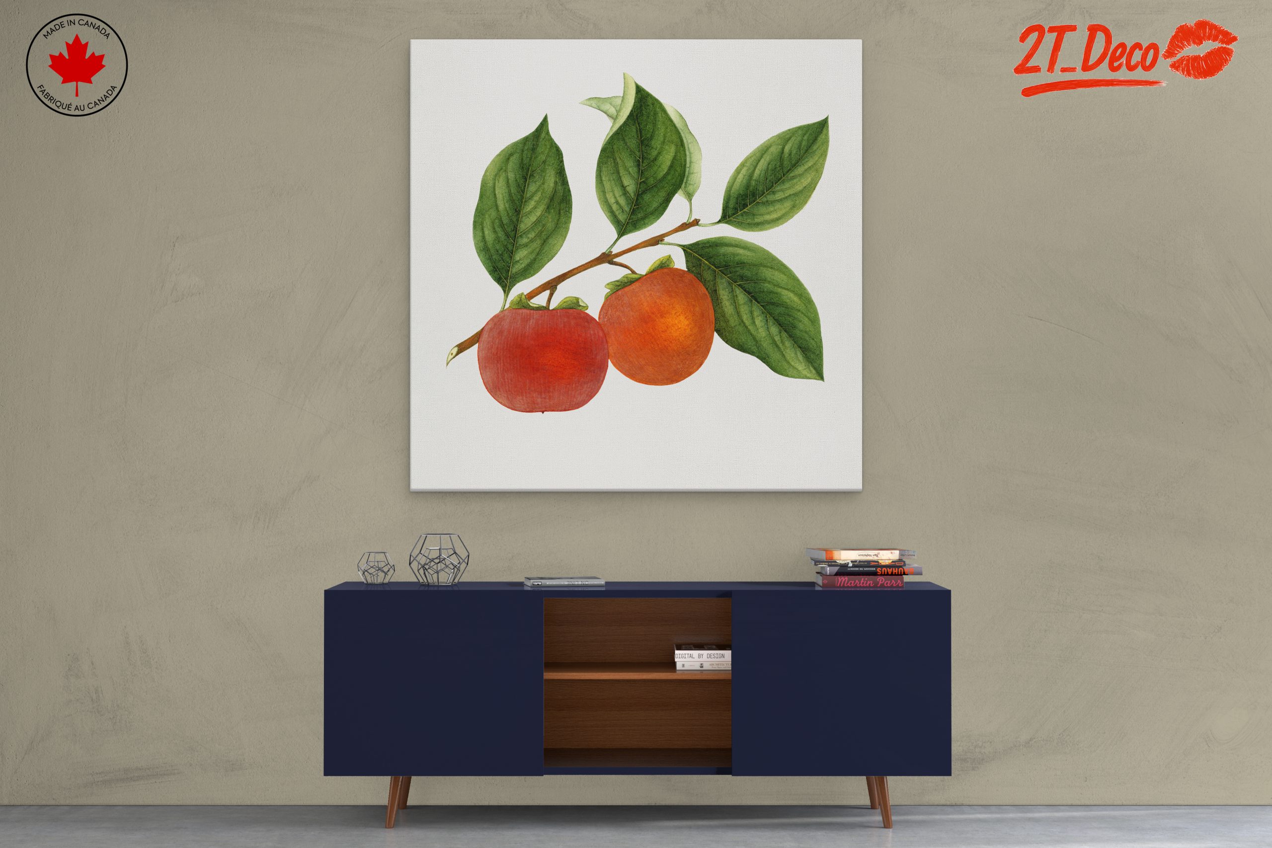 Ripe Fruits Branch with Leaves Art - Image 3
