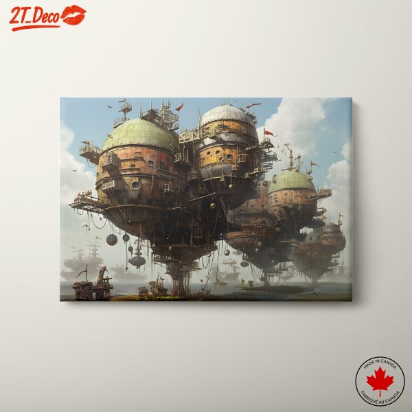 Futuristic Cityscape with Floating Architecture