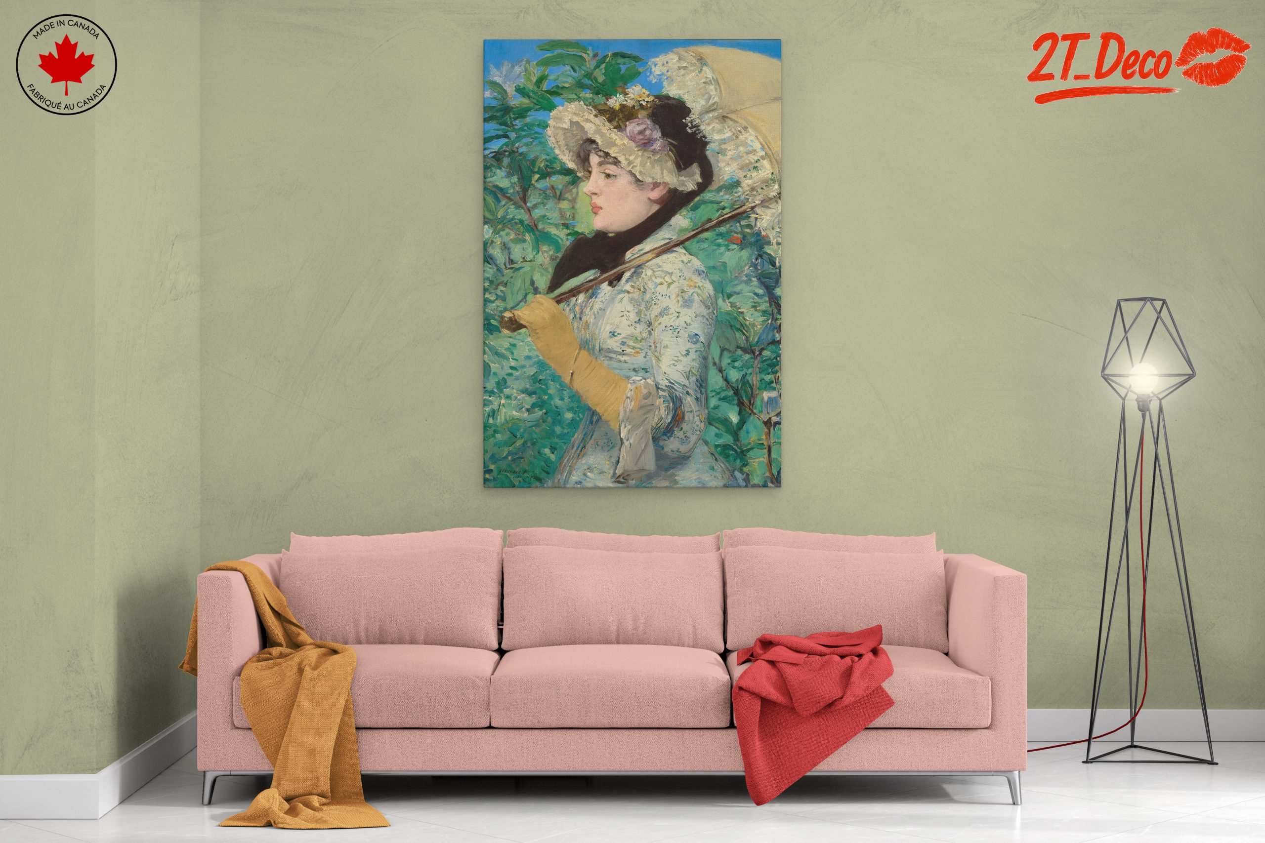 Elegant Woman with Parasol in Nature - Image 2