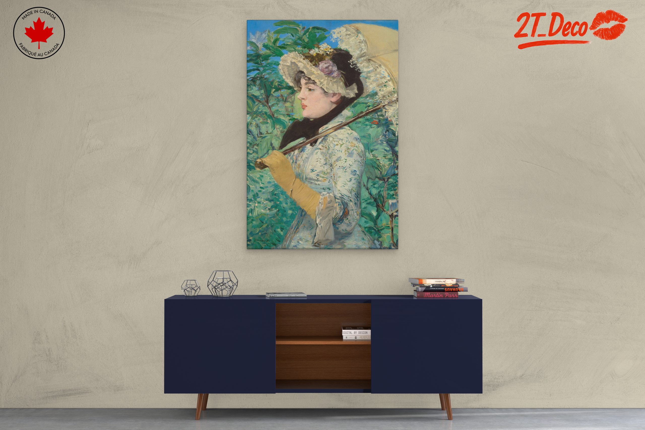 Elegant Woman with Parasol in Nature - Image 3