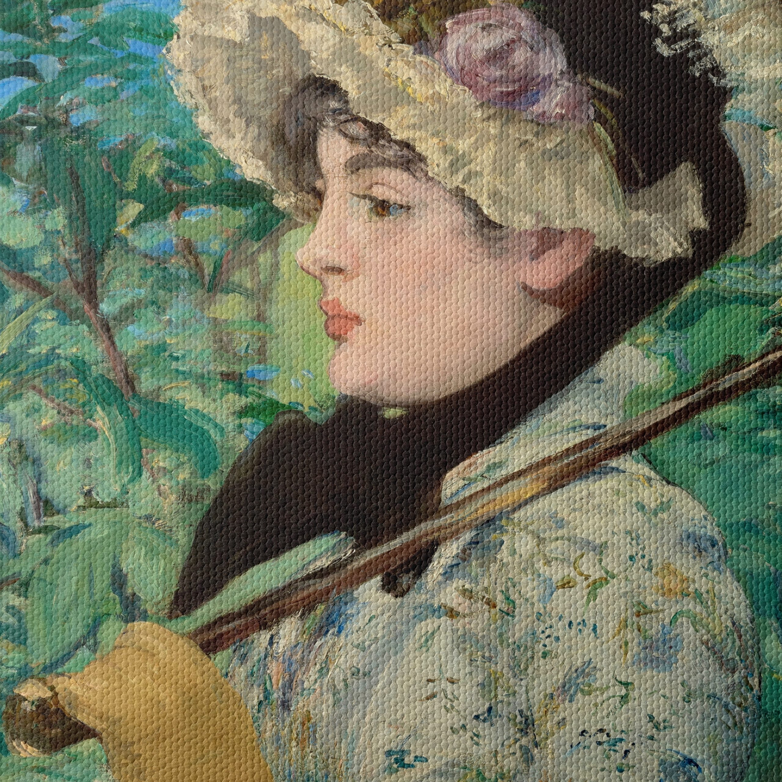 Elegant Woman with Parasol in Nature - Image 4