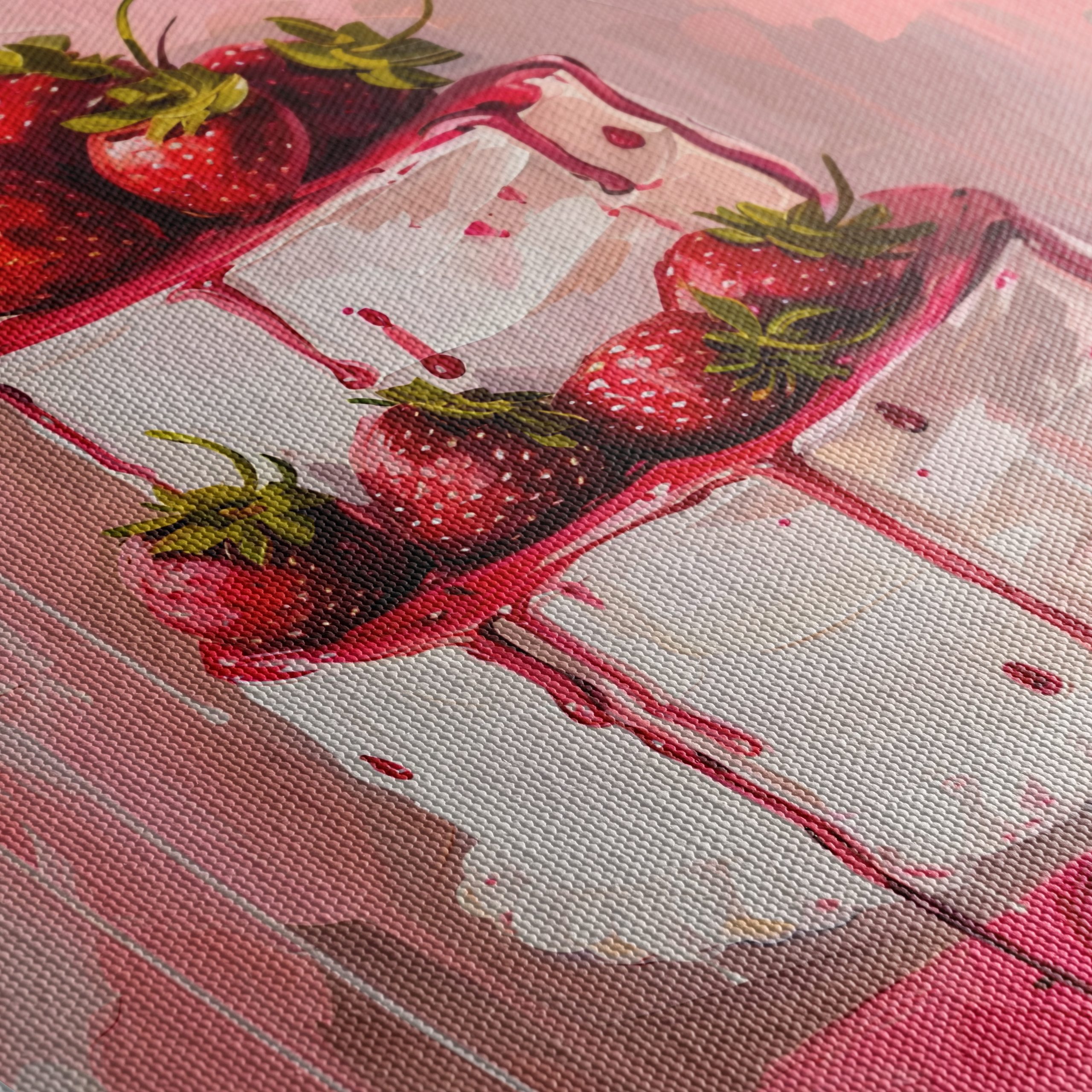 Strawberry Topped Cake Abstract Art - Image 5