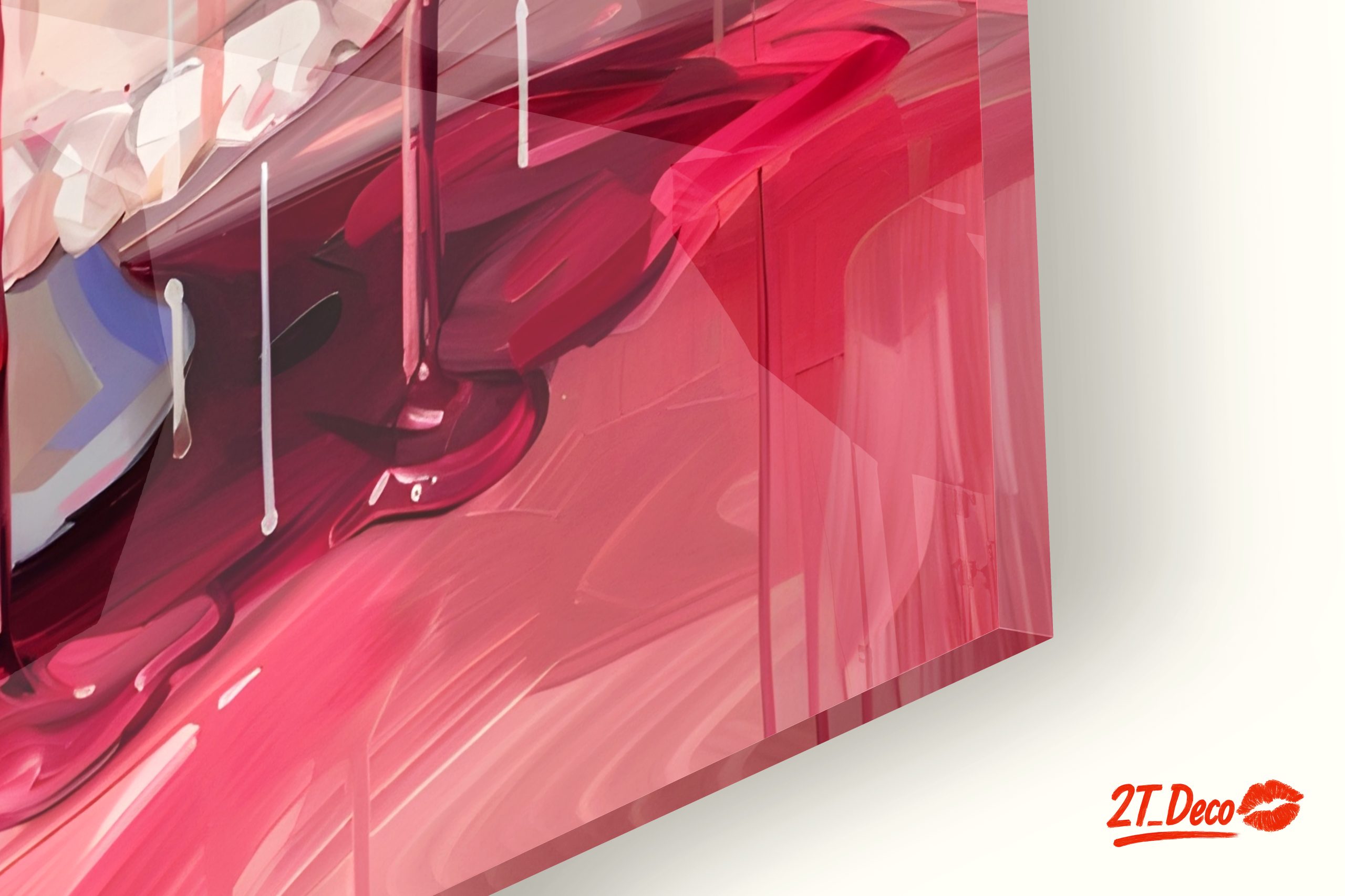 Strawberry Topped Cake Abstract Art - Image 9