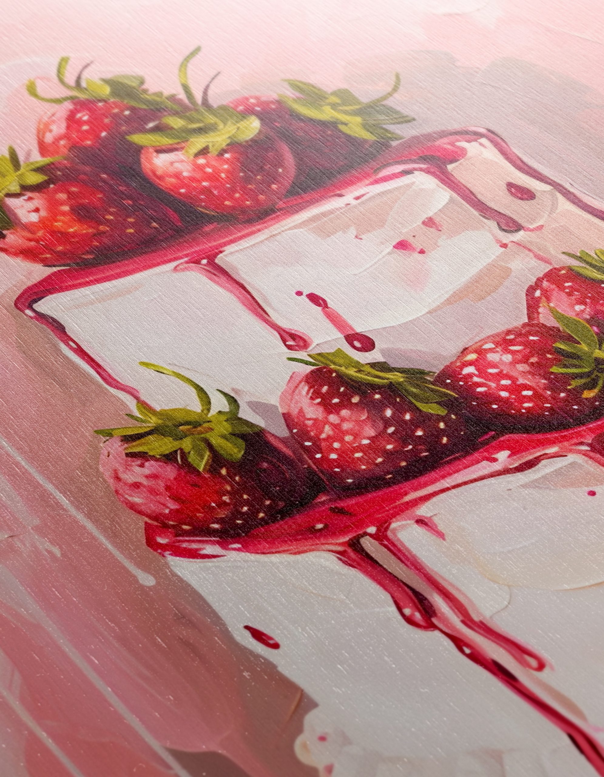 Strawberry Topped Cake Abstract Art - Image 12