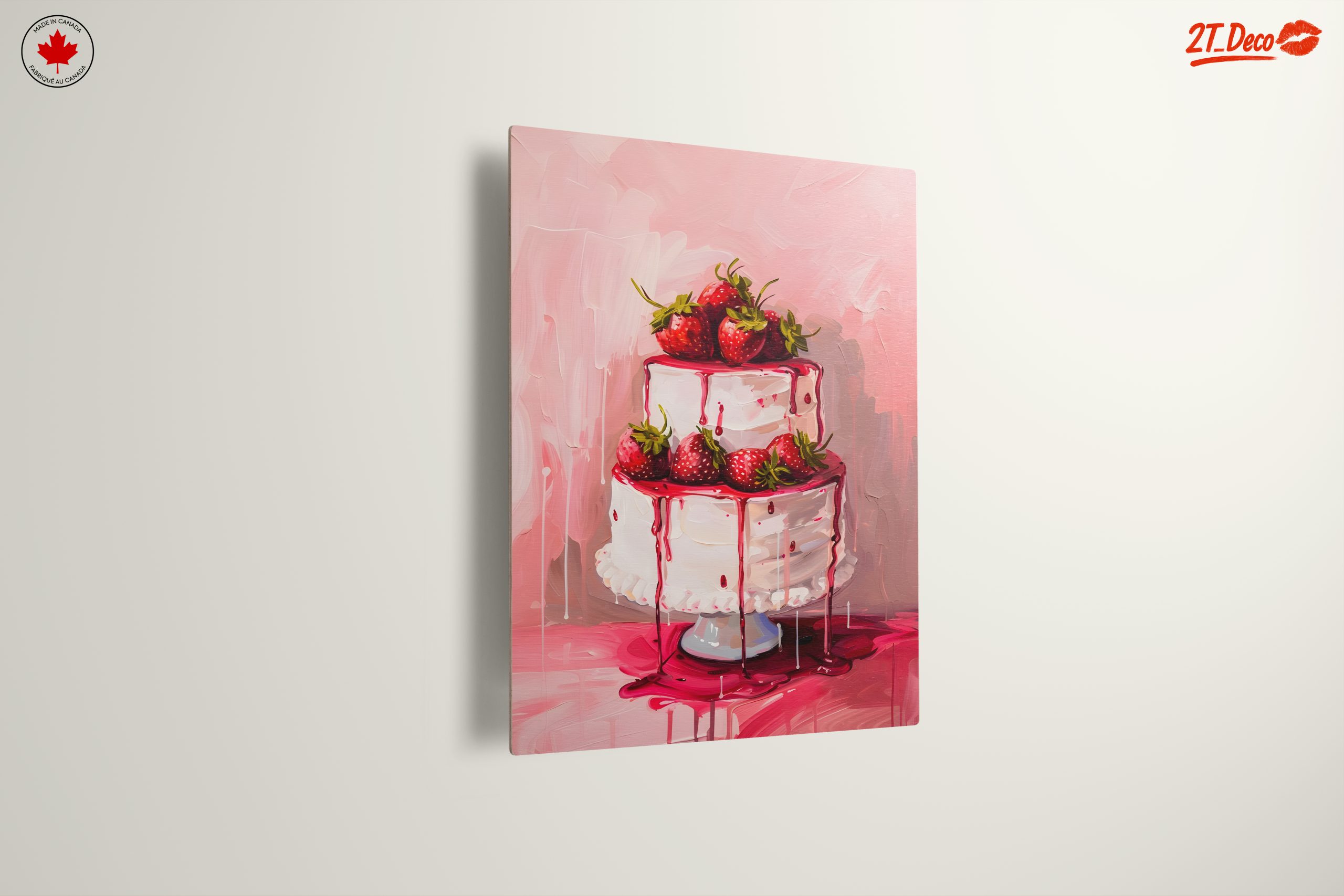 Strawberry Topped Cake Abstract Art - Image 13
