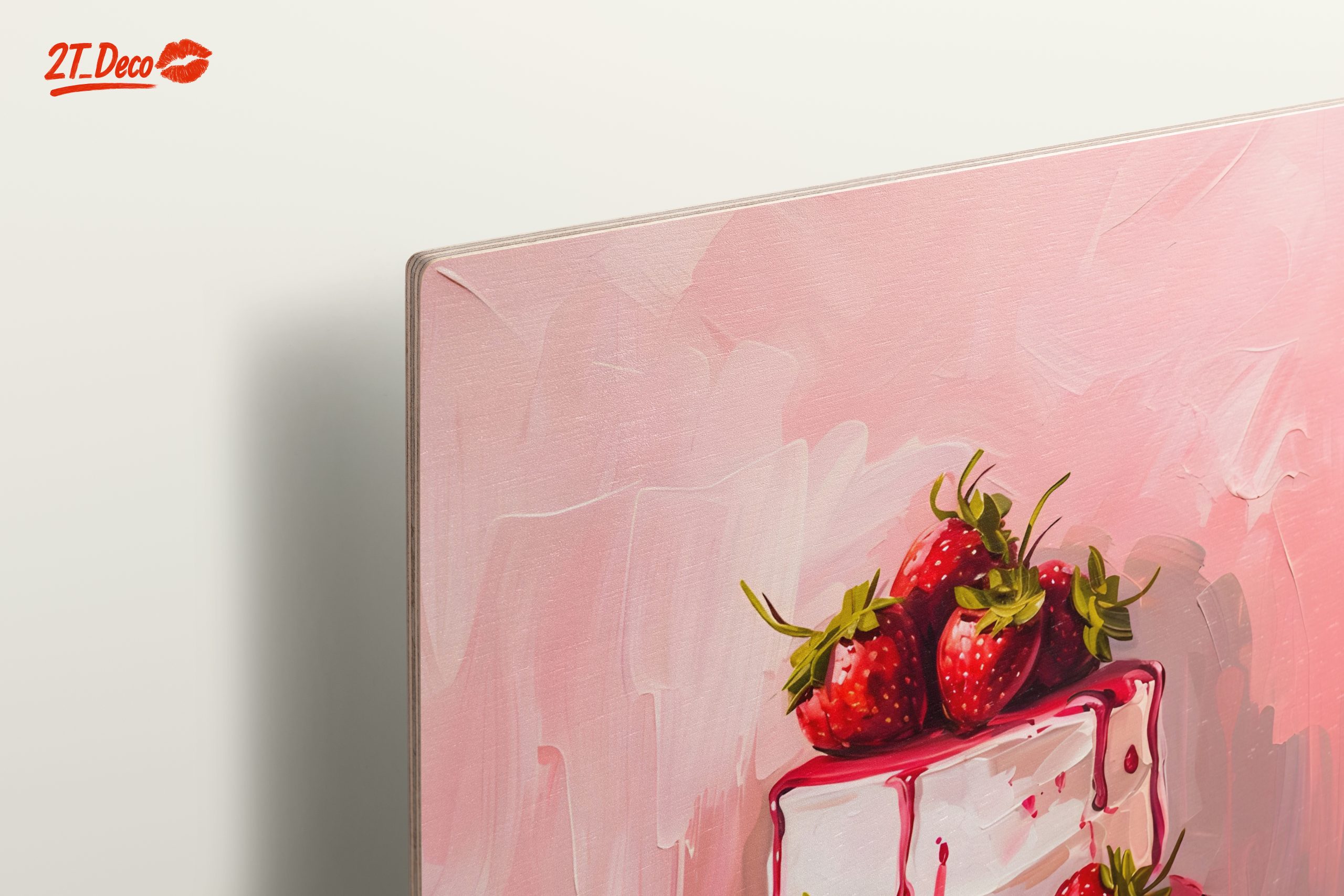 Strawberry Topped Cake Abstract Art - Image 15