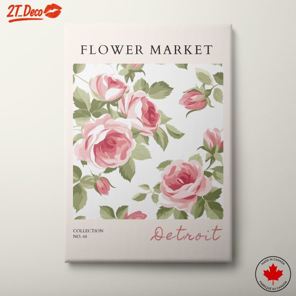 Flower Market Floral Art Featuring Pink Roses
