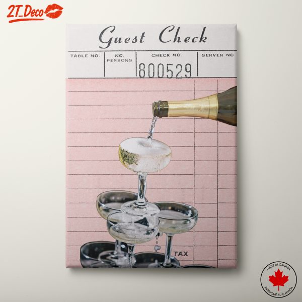 Elegant Champagne Tower on Guest Check