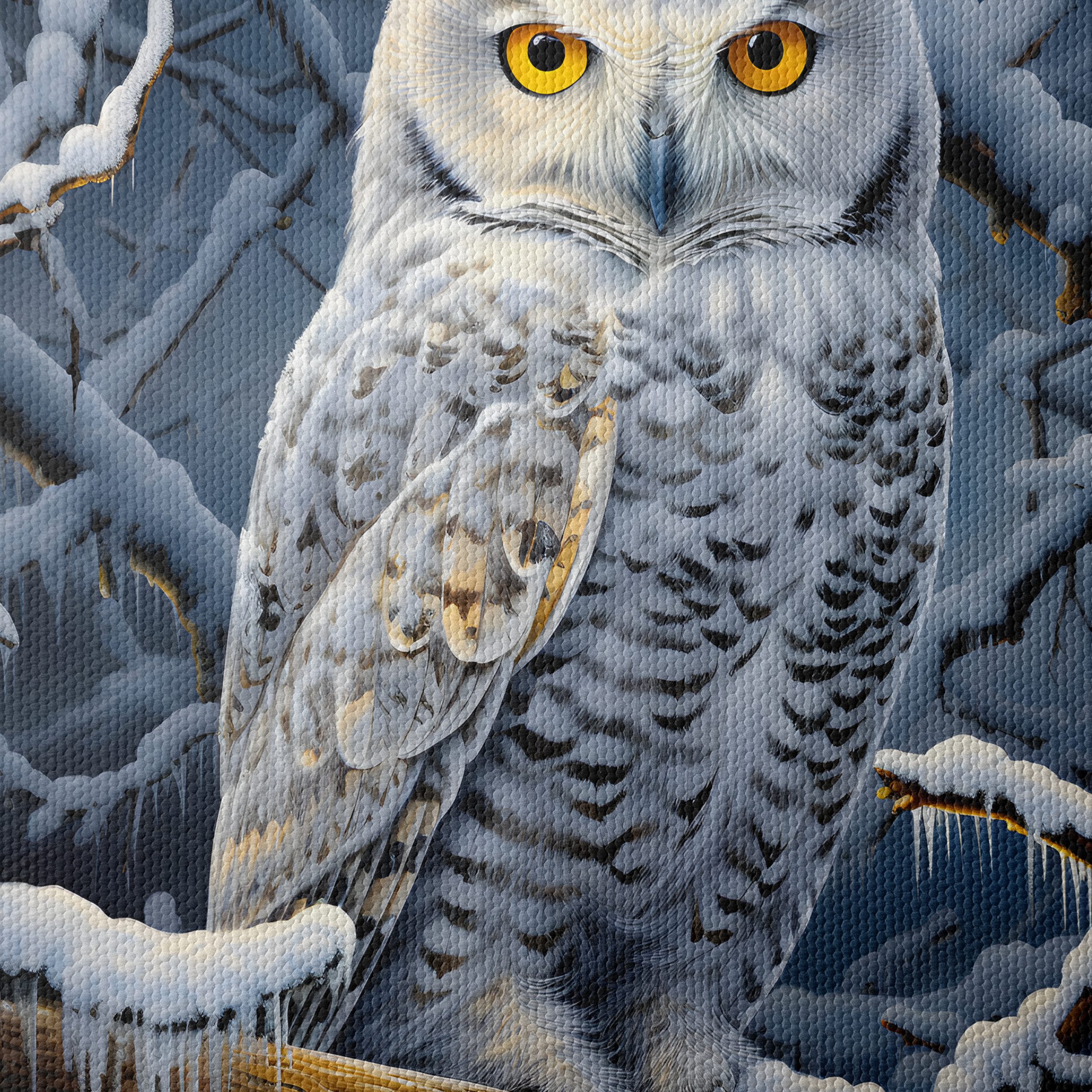 Stunning Snowy Owl Perched in Winter - Image 4