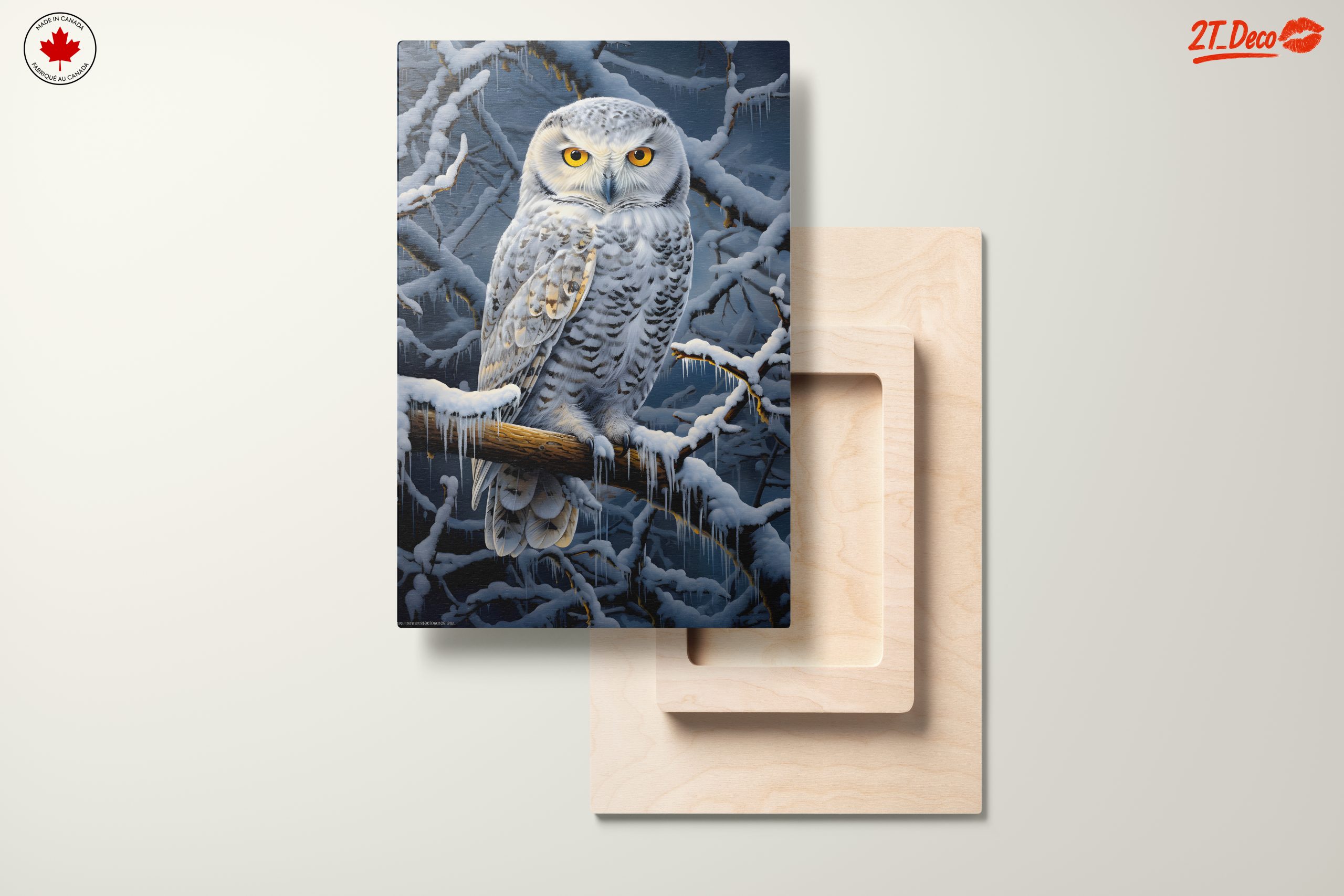 Stunning Snowy Owl Perched in Winter - Image 11