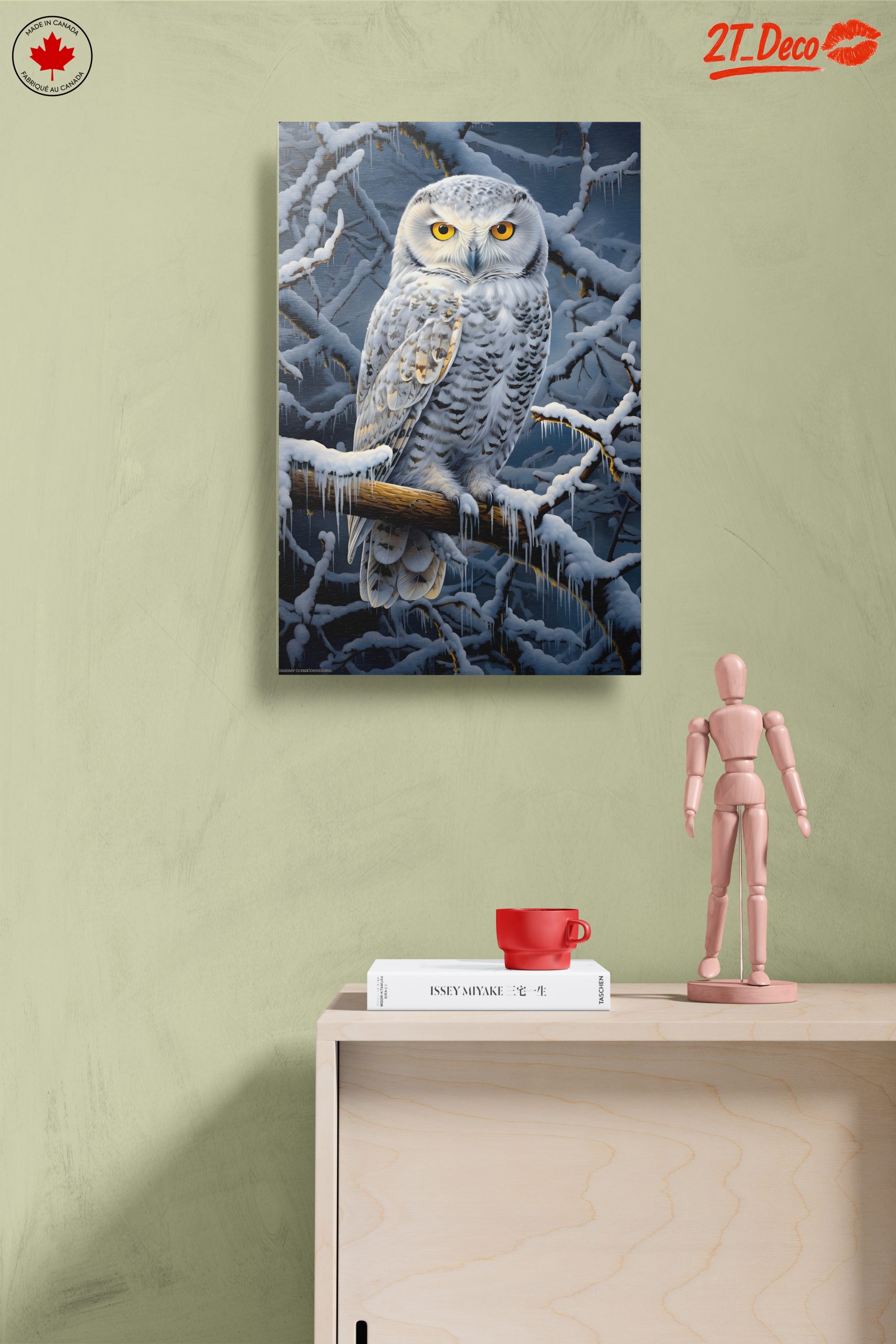 Stunning Snowy Owl Perched in Winter - Image 14