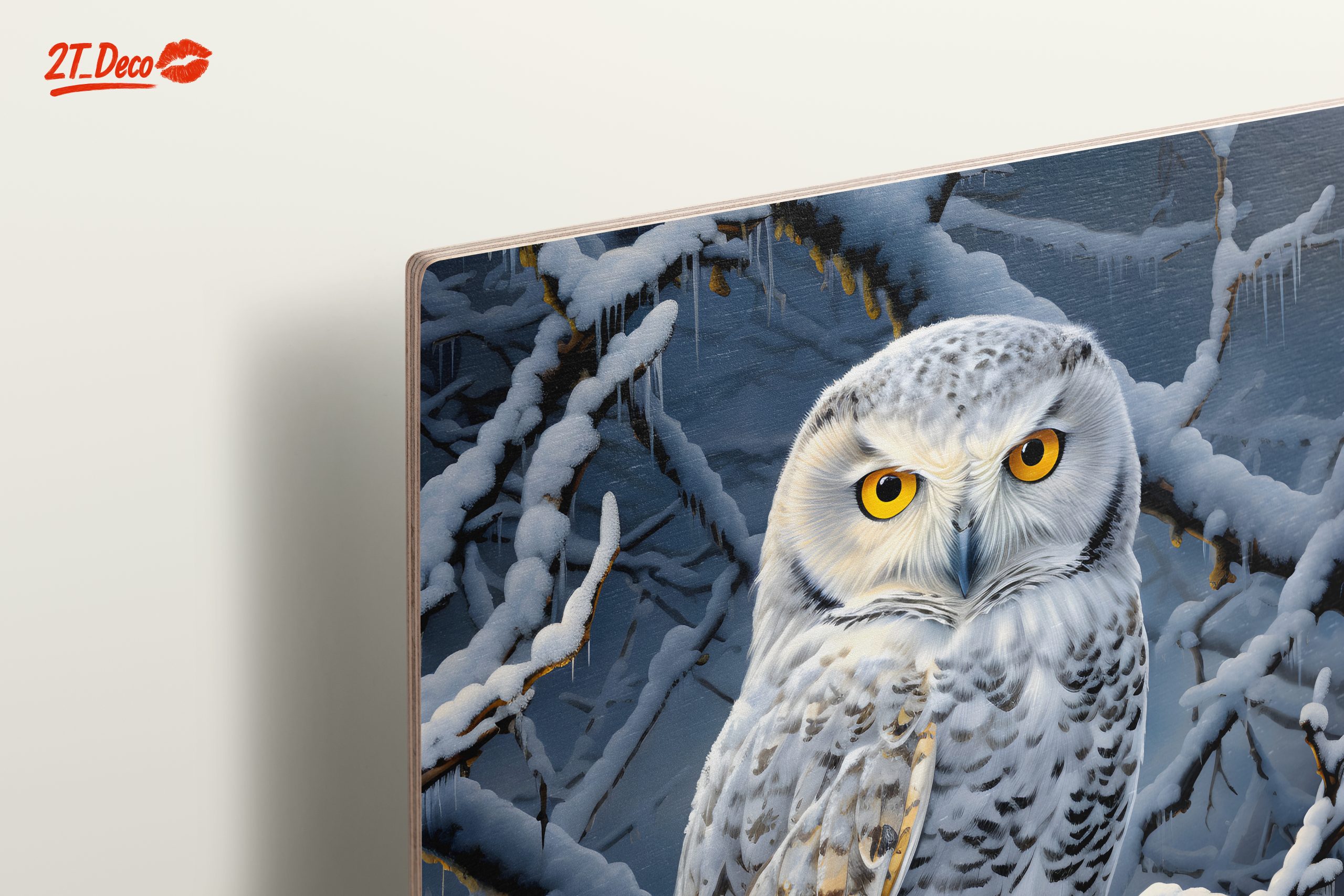Stunning Snowy Owl Perched in Winter - Image 15