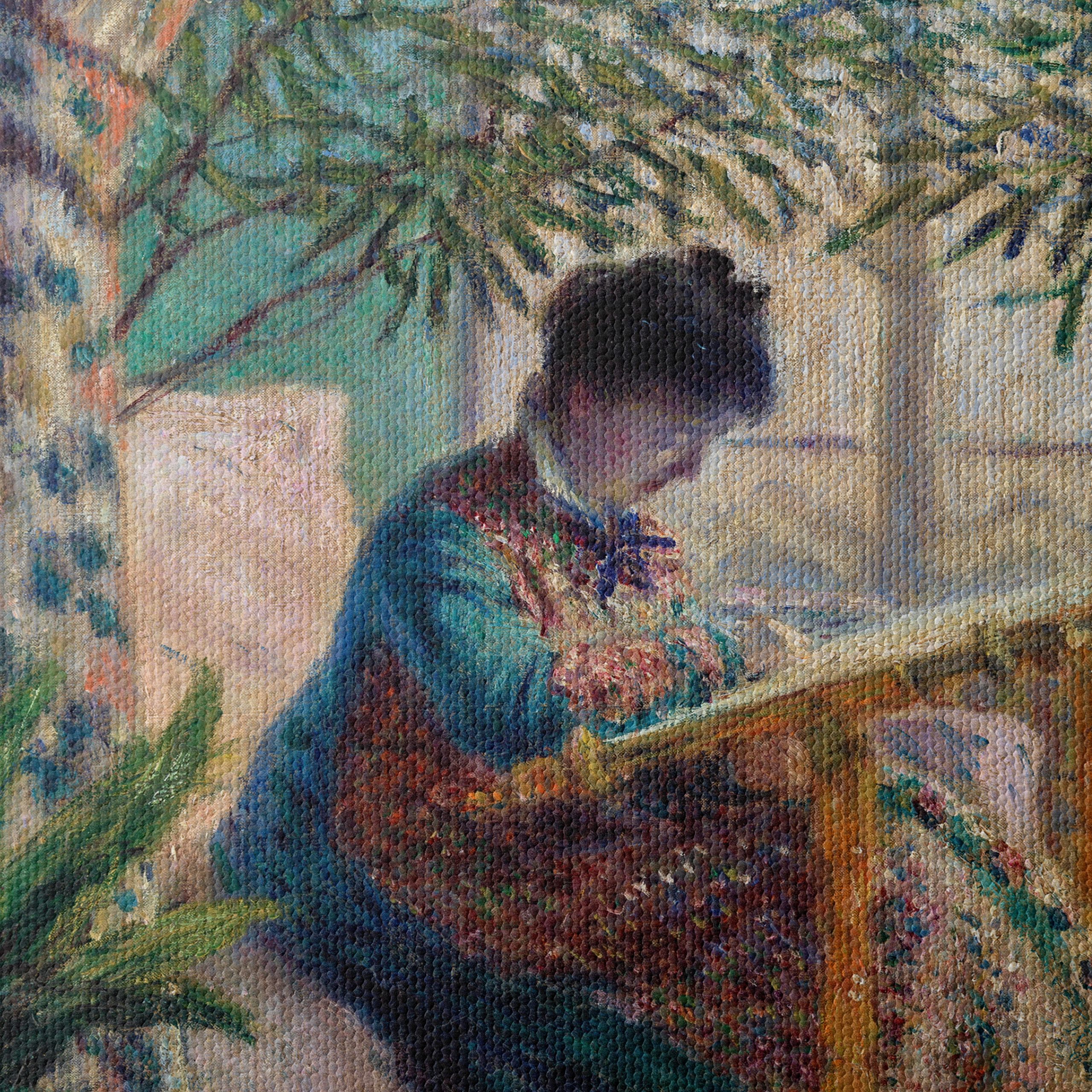 Madame Monet Embroidering by Claude Monet - Image 4