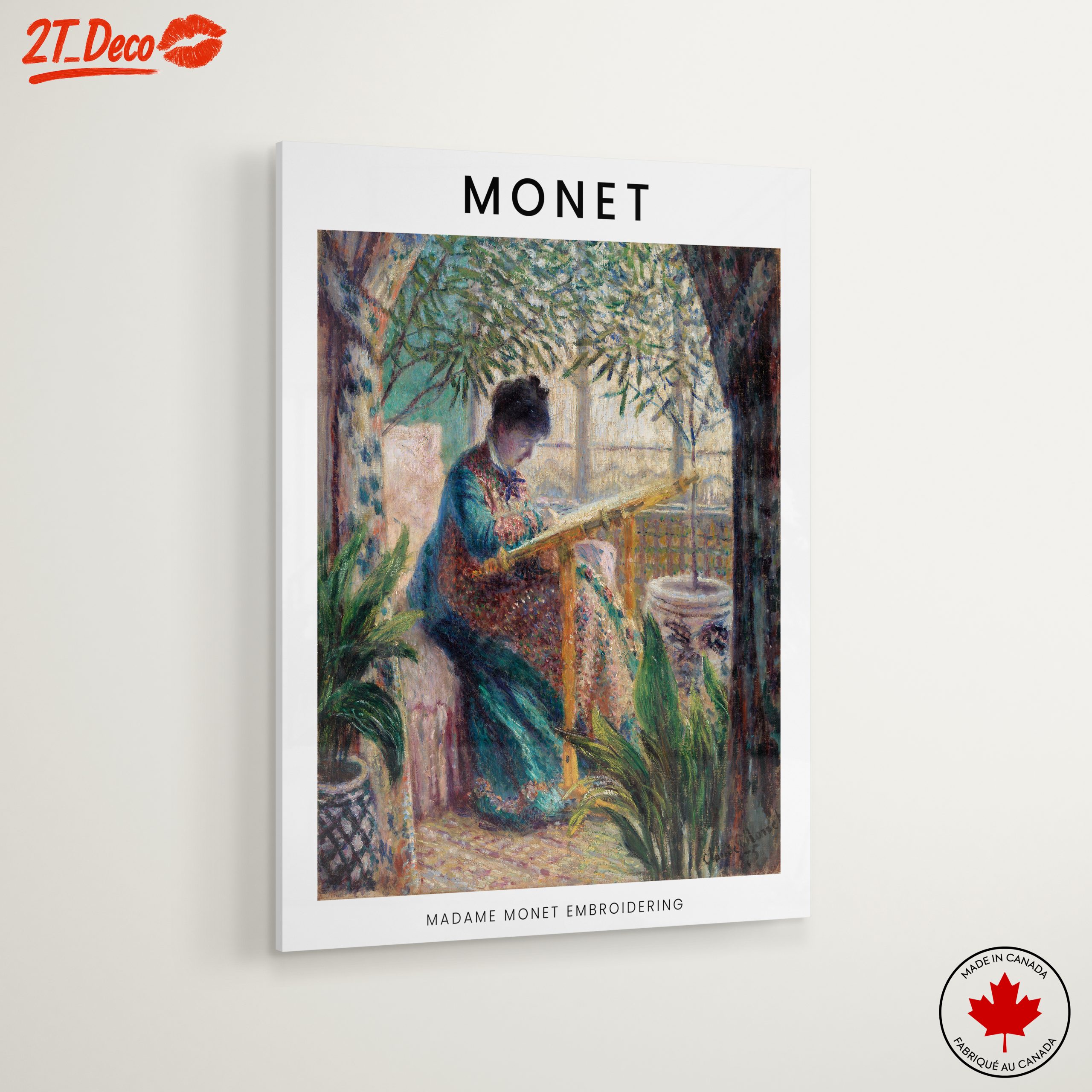 Madame Monet Embroidering by Claude Monet - Image 6