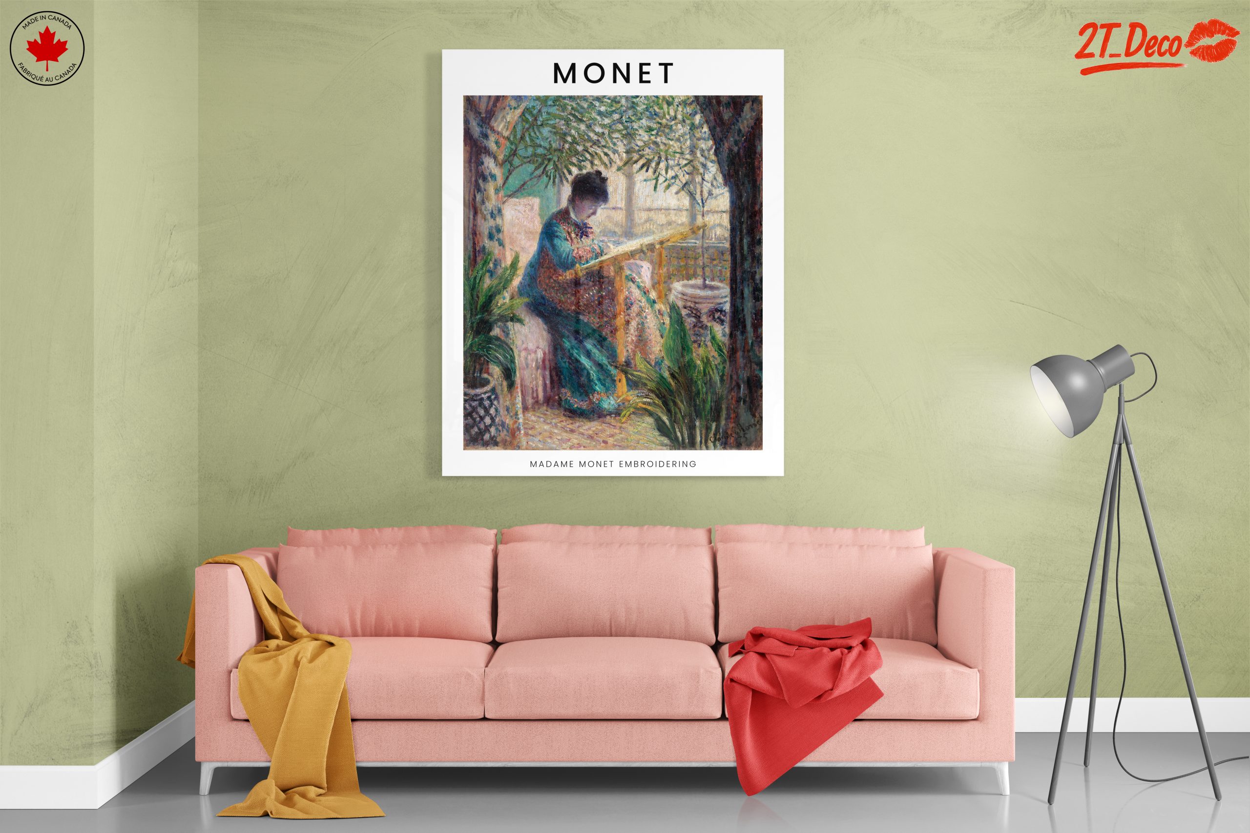 Madame Monet Embroidering by Claude Monet - Image 7