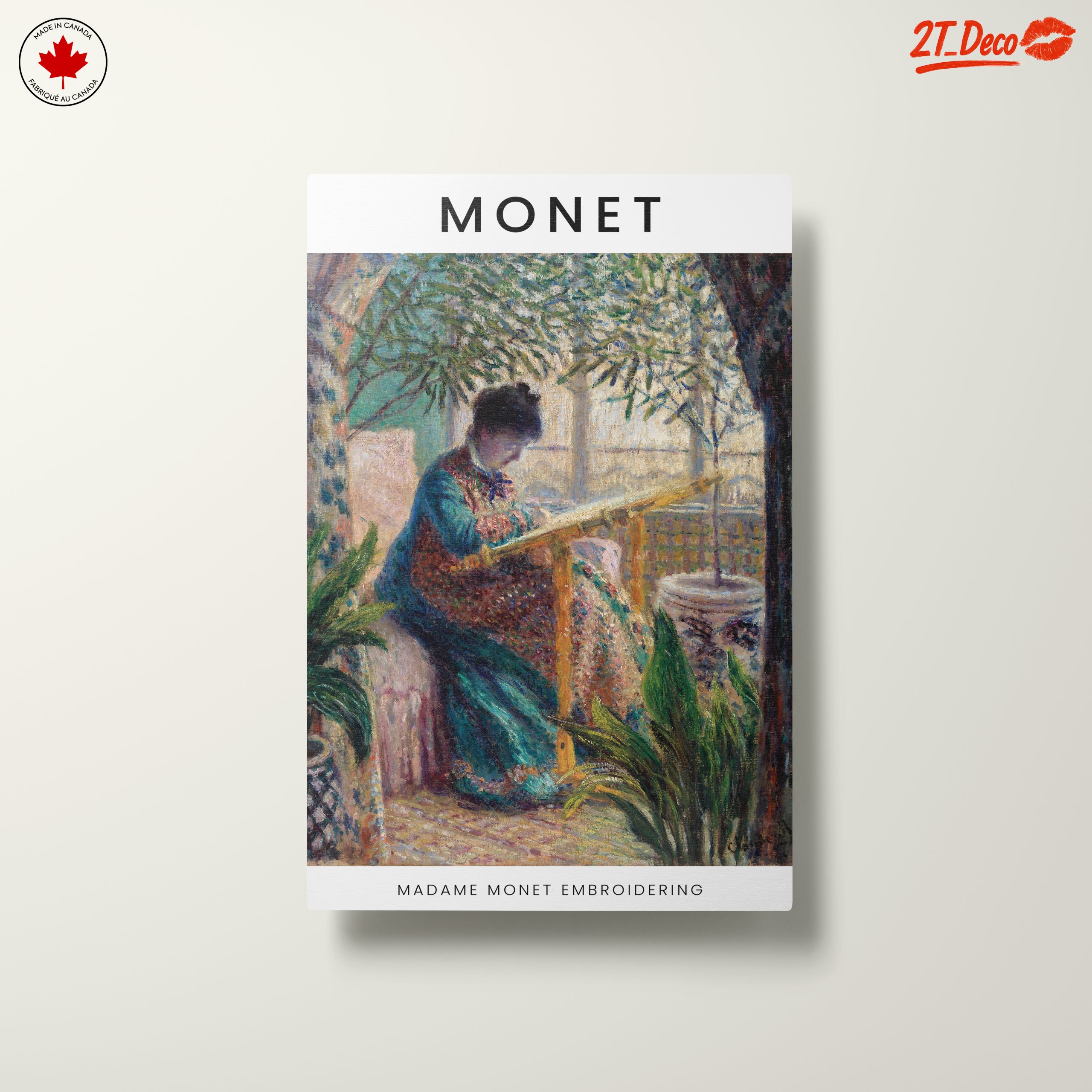 Madame Monet Embroidering by Claude Monet - Image 10