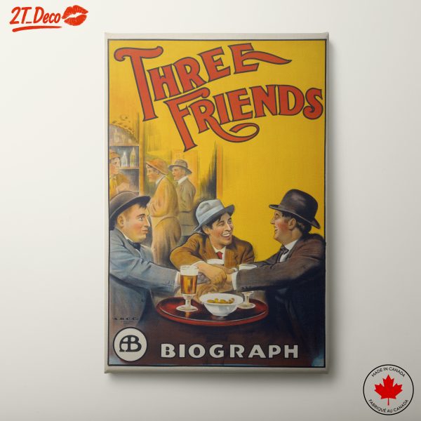 Three Friends Vintage Movie Poster Art
