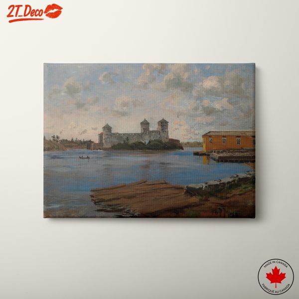 Castle and River Landscape Art