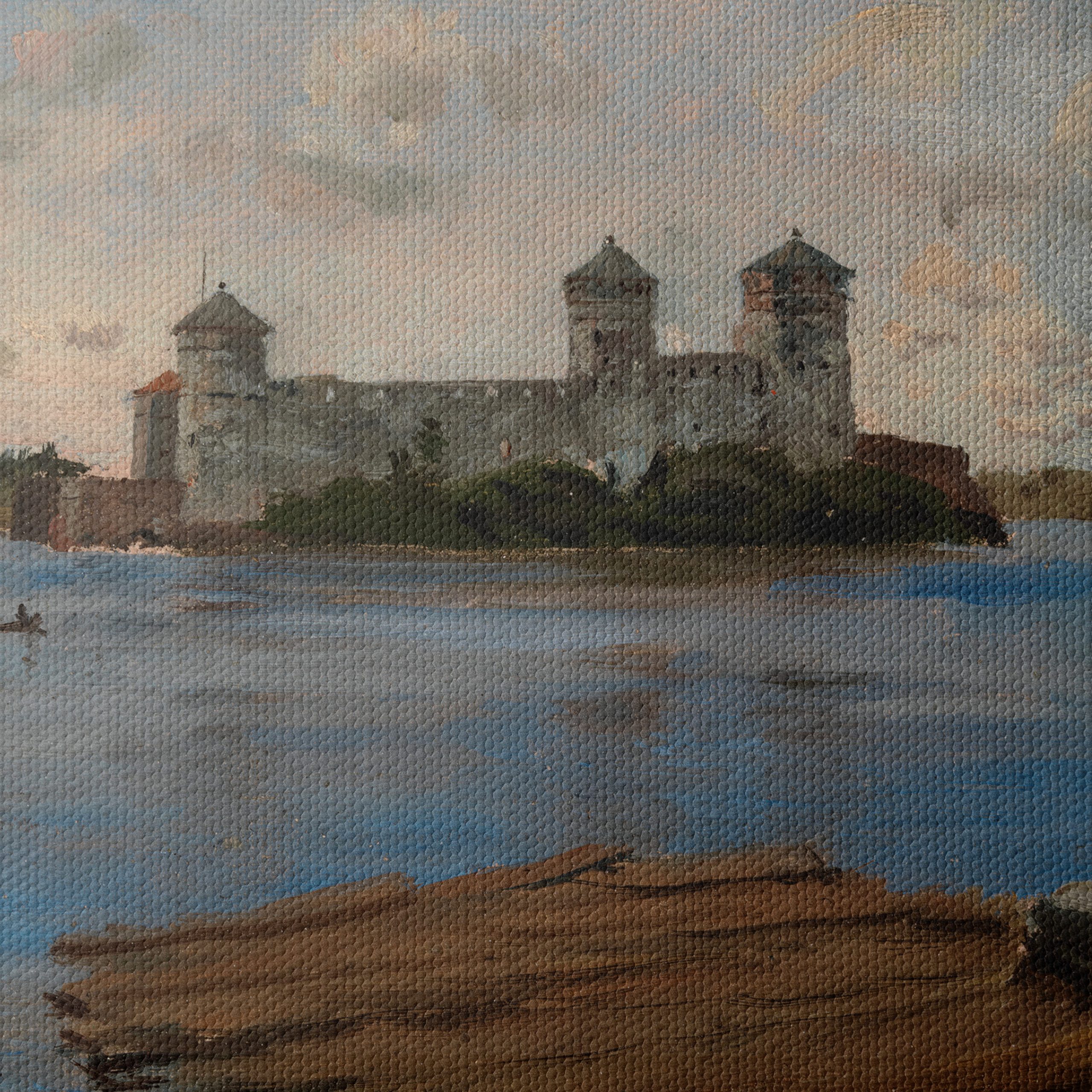 Castle and River Landscape Art - Image 4
