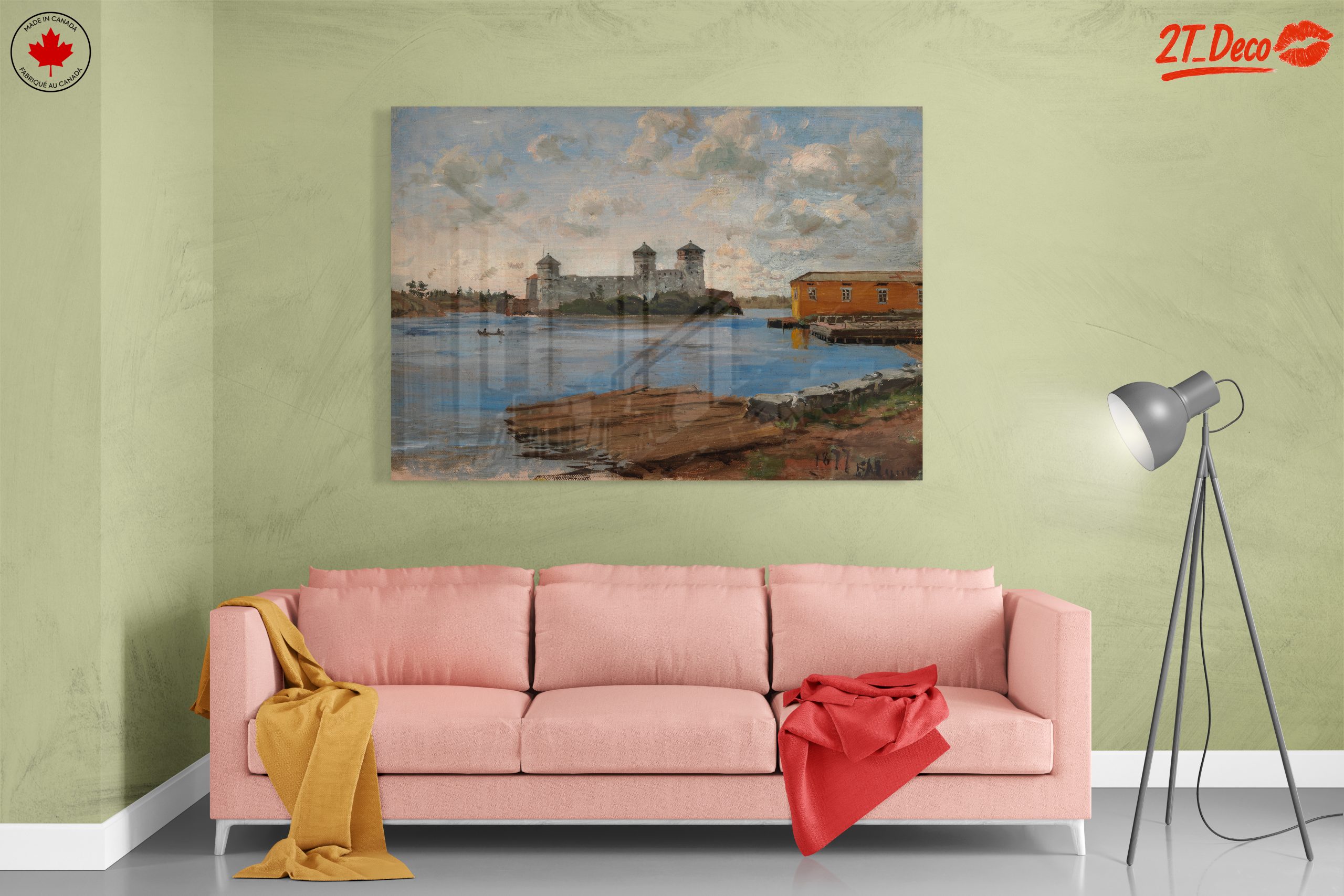 Castle and River Landscape Art - Image 7