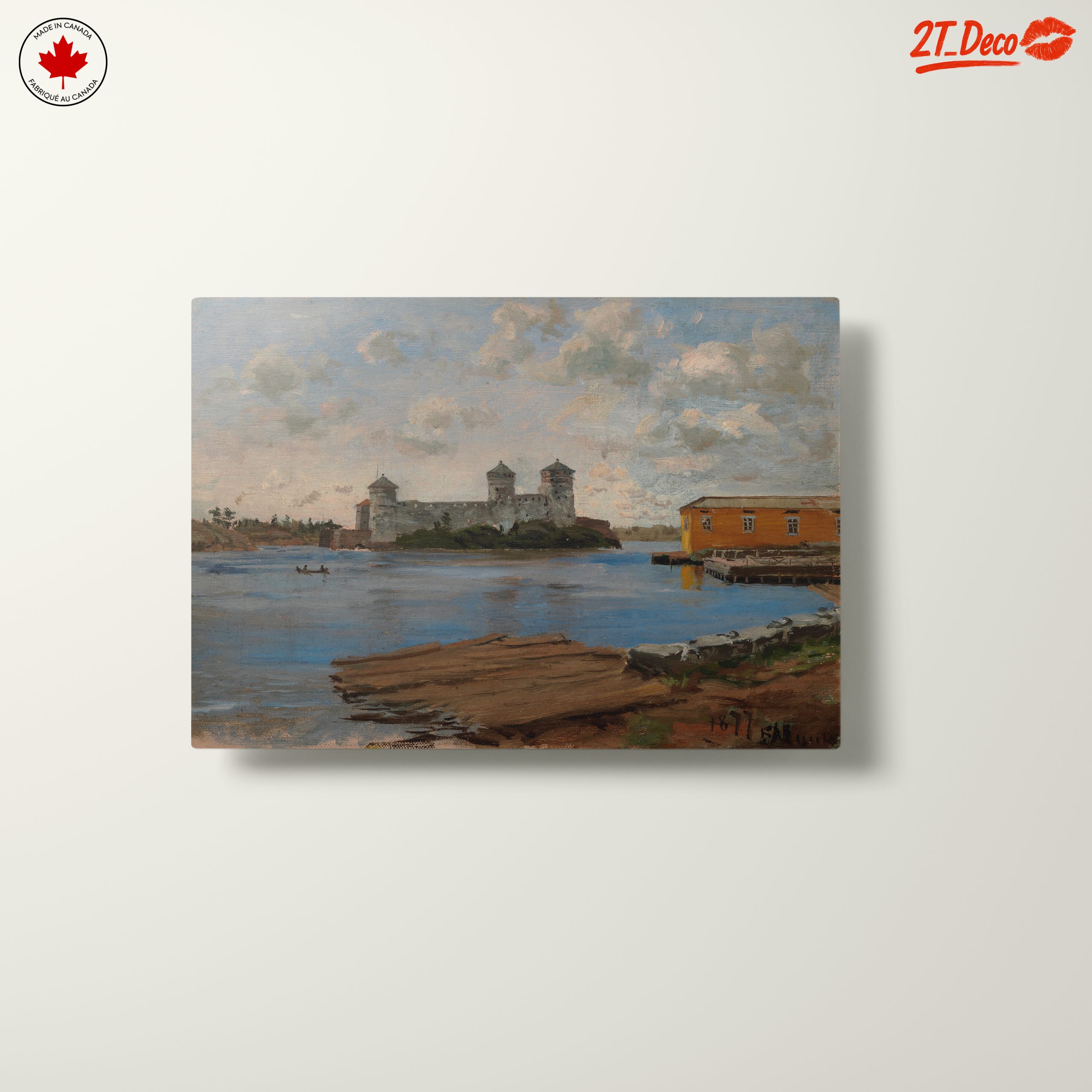 Castle and River Landscape Art - Image 10