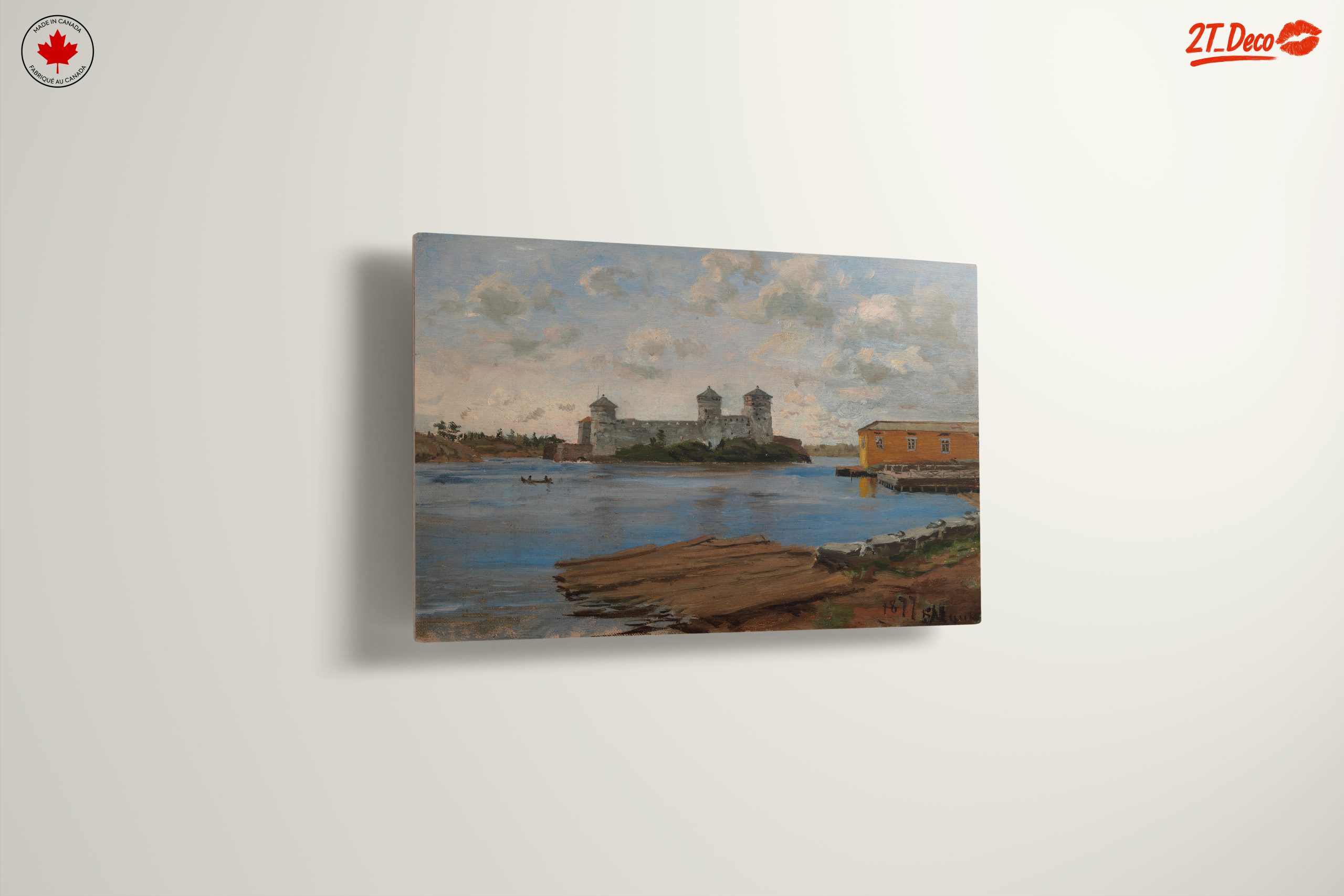 Castle and River Landscape Art - Image 13