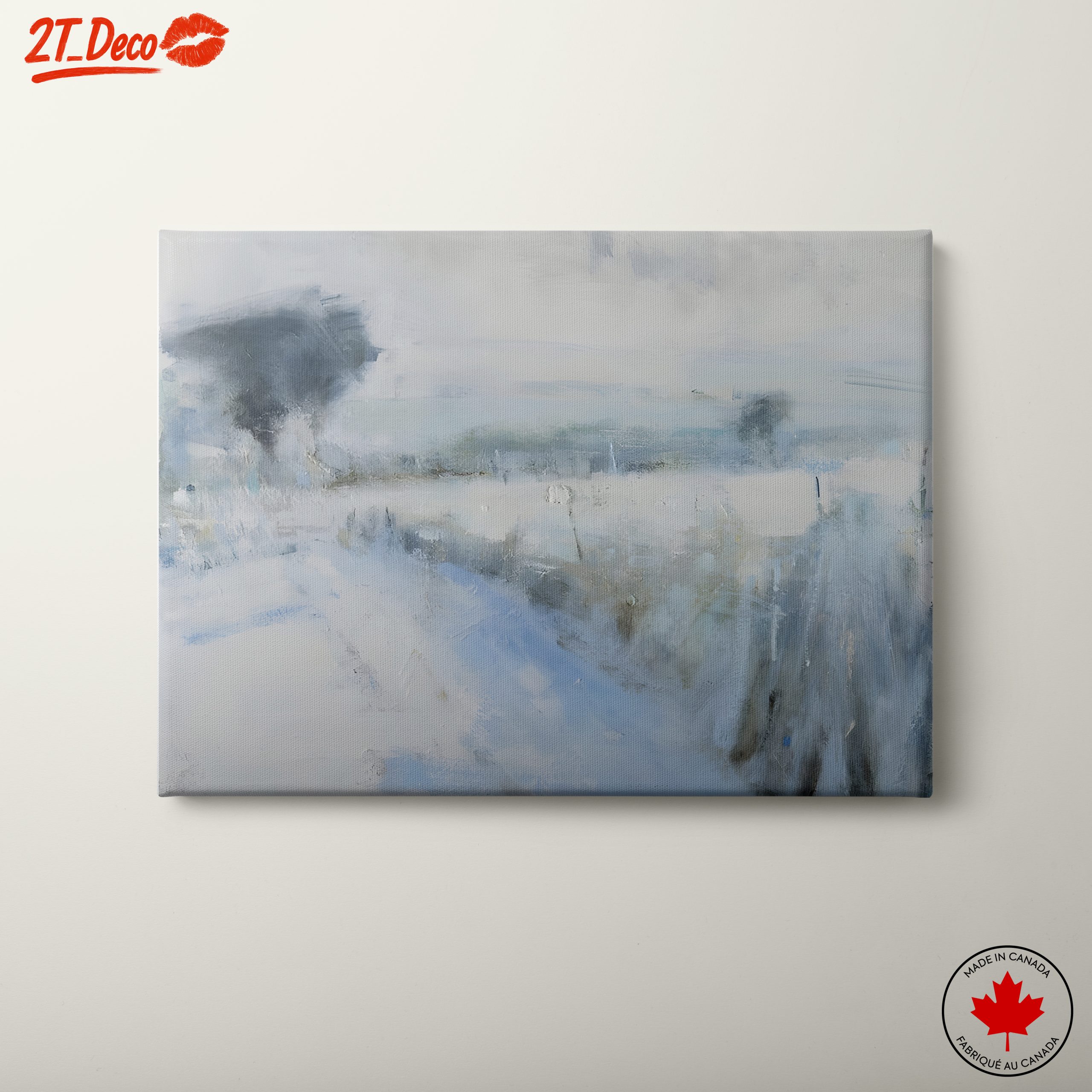 Serene Abstract Landscape in Muted Tones