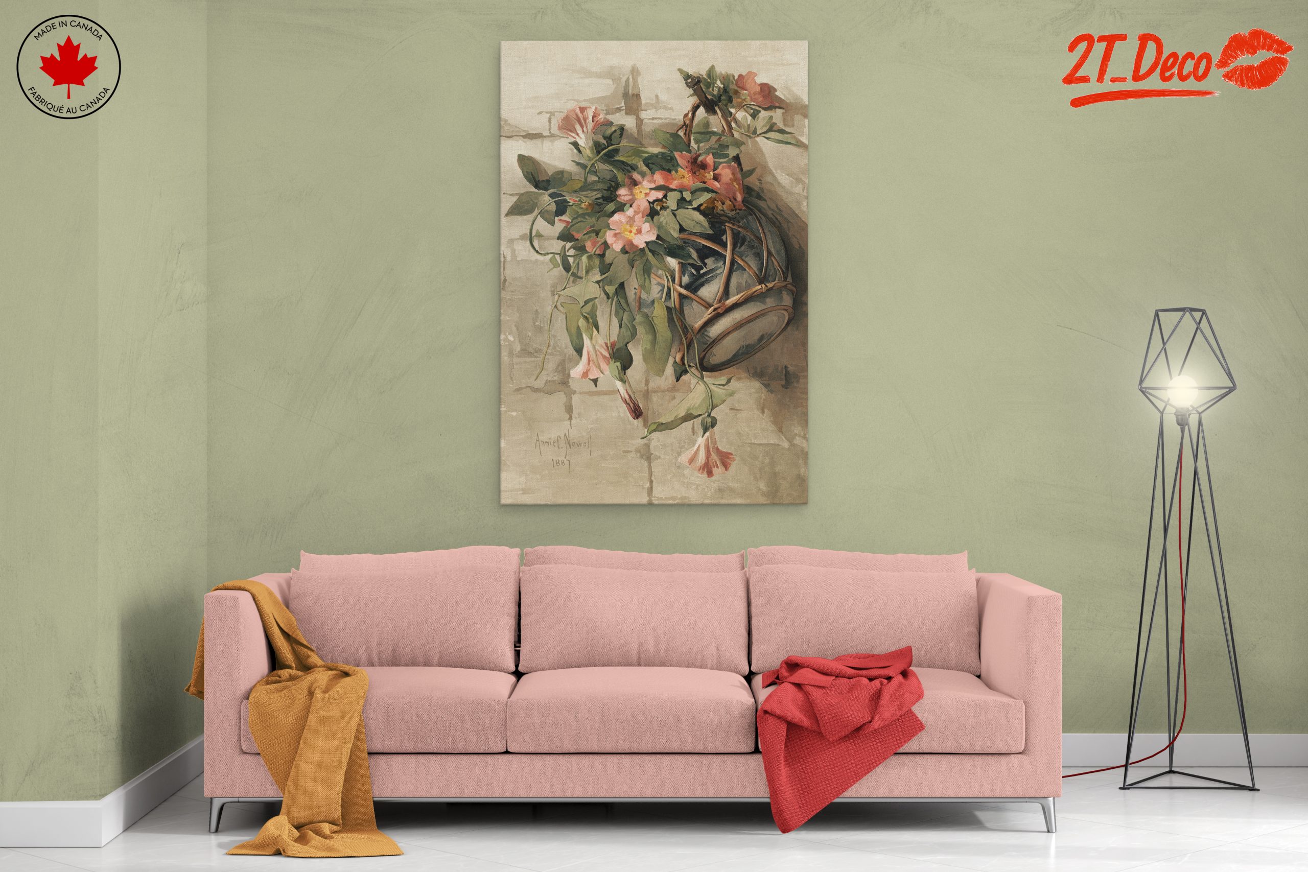 Floral Hanging Plant Artwork - Image 2