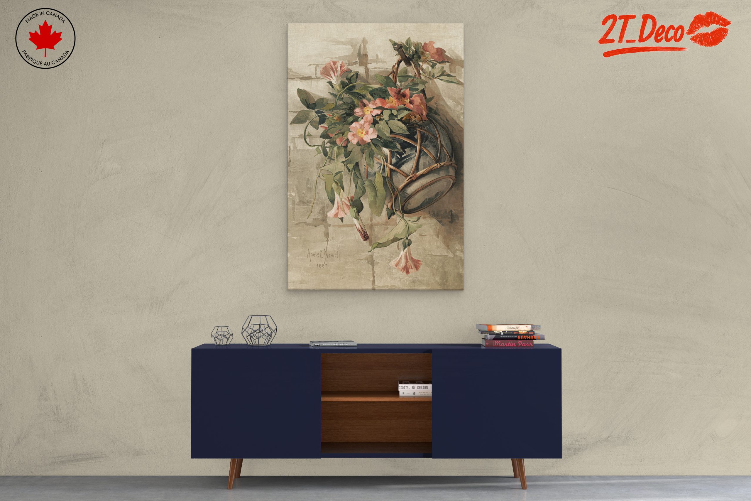 Floral Hanging Plant Artwork - Image 3