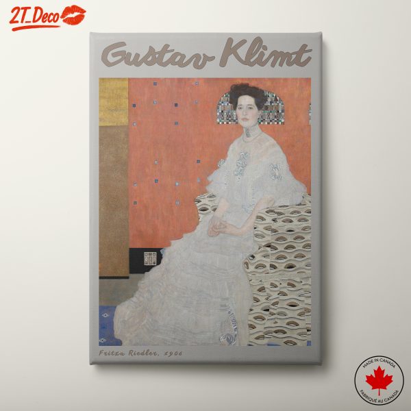 Gustav Klimt Elegant Portrait of Fritza Riedler
