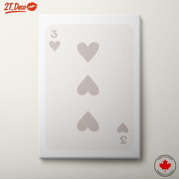 Stylized Playing Card with Hearts