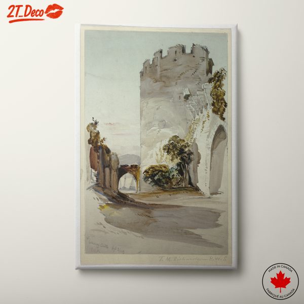 Historic Castle Landscape Watercolor
