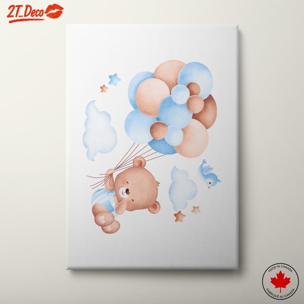 Adorable Bear with Balloons Artwork