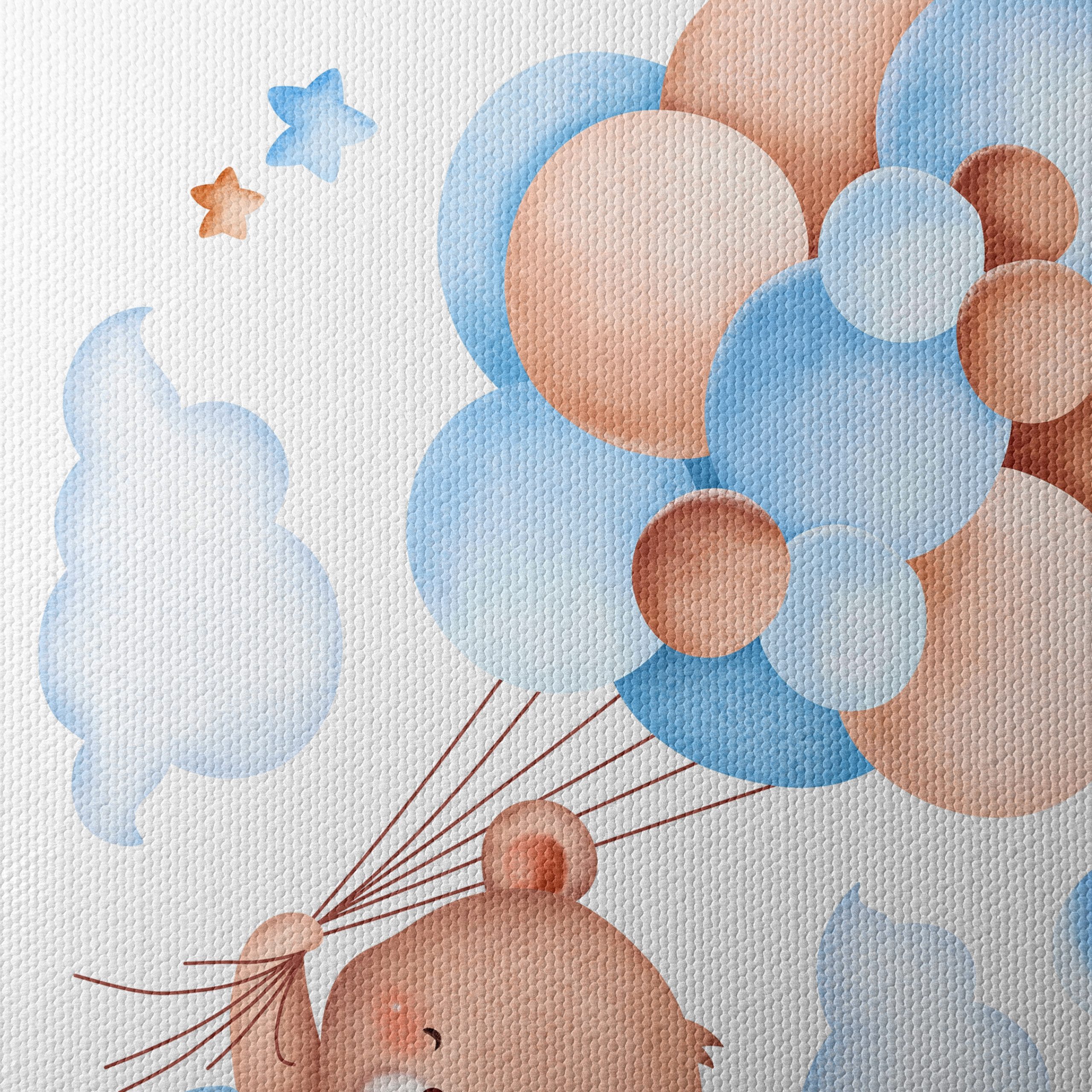 Adorable Bear with Balloons Artwork - Image 4