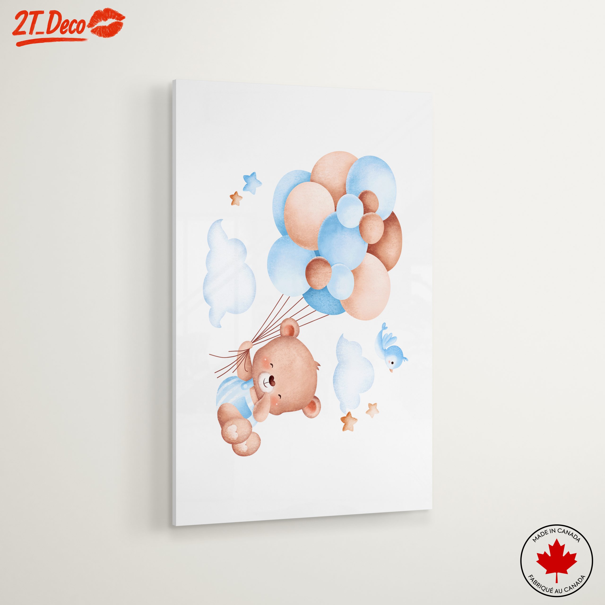 Adorable Bear with Balloons Artwork - Image 6