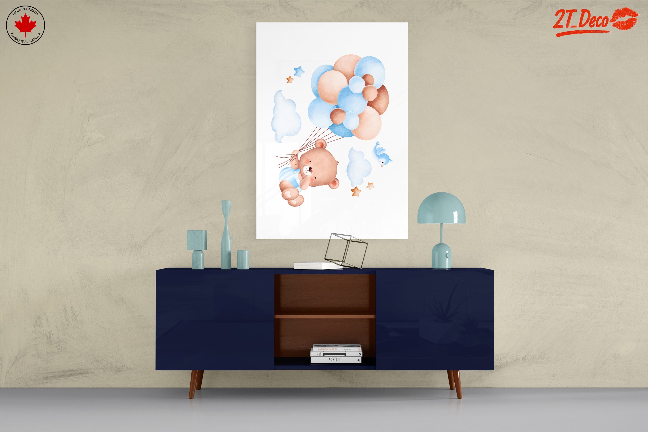 Adorable Bear with Balloons Artwork - Image 8