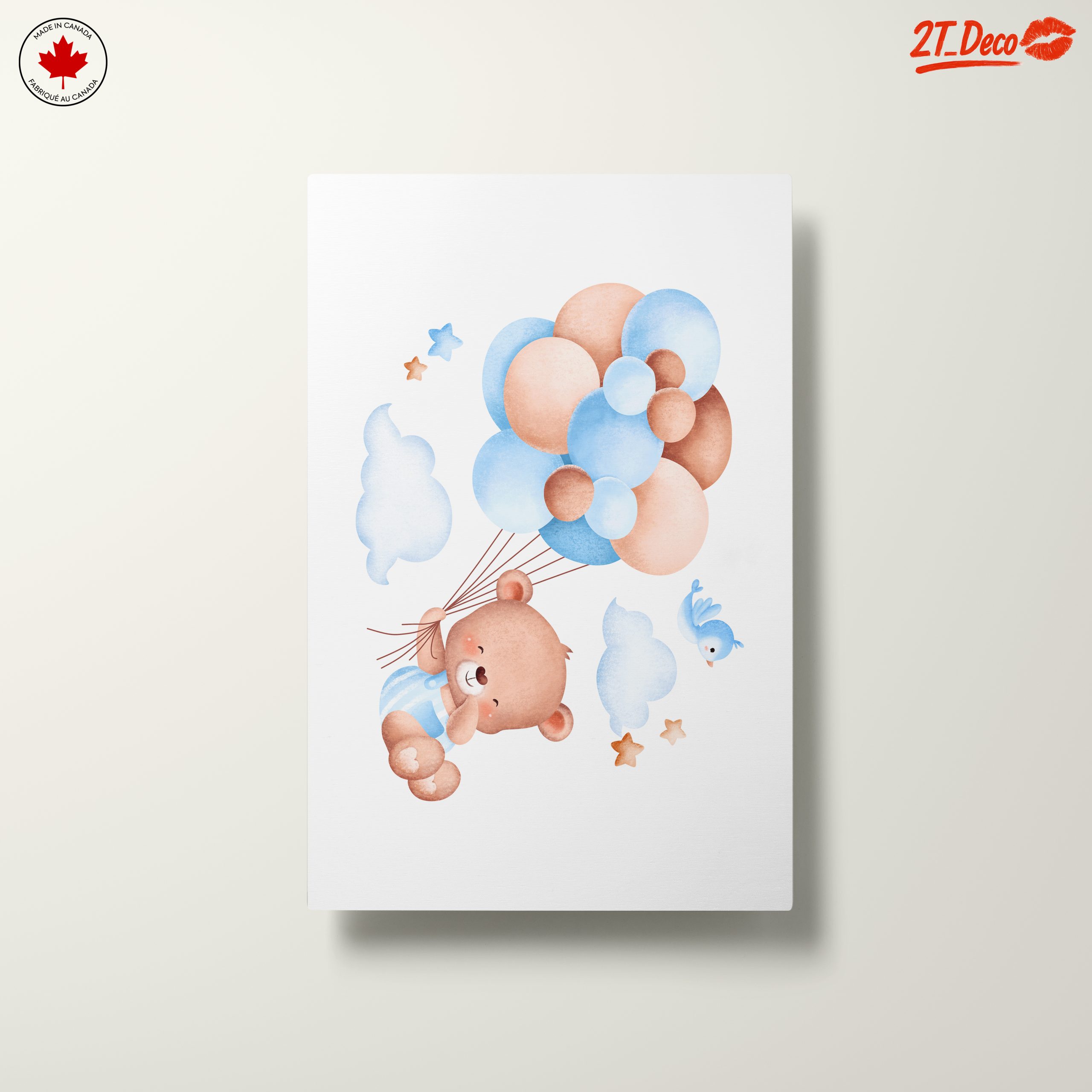 Adorable Bear with Balloons Artwork - Image 10