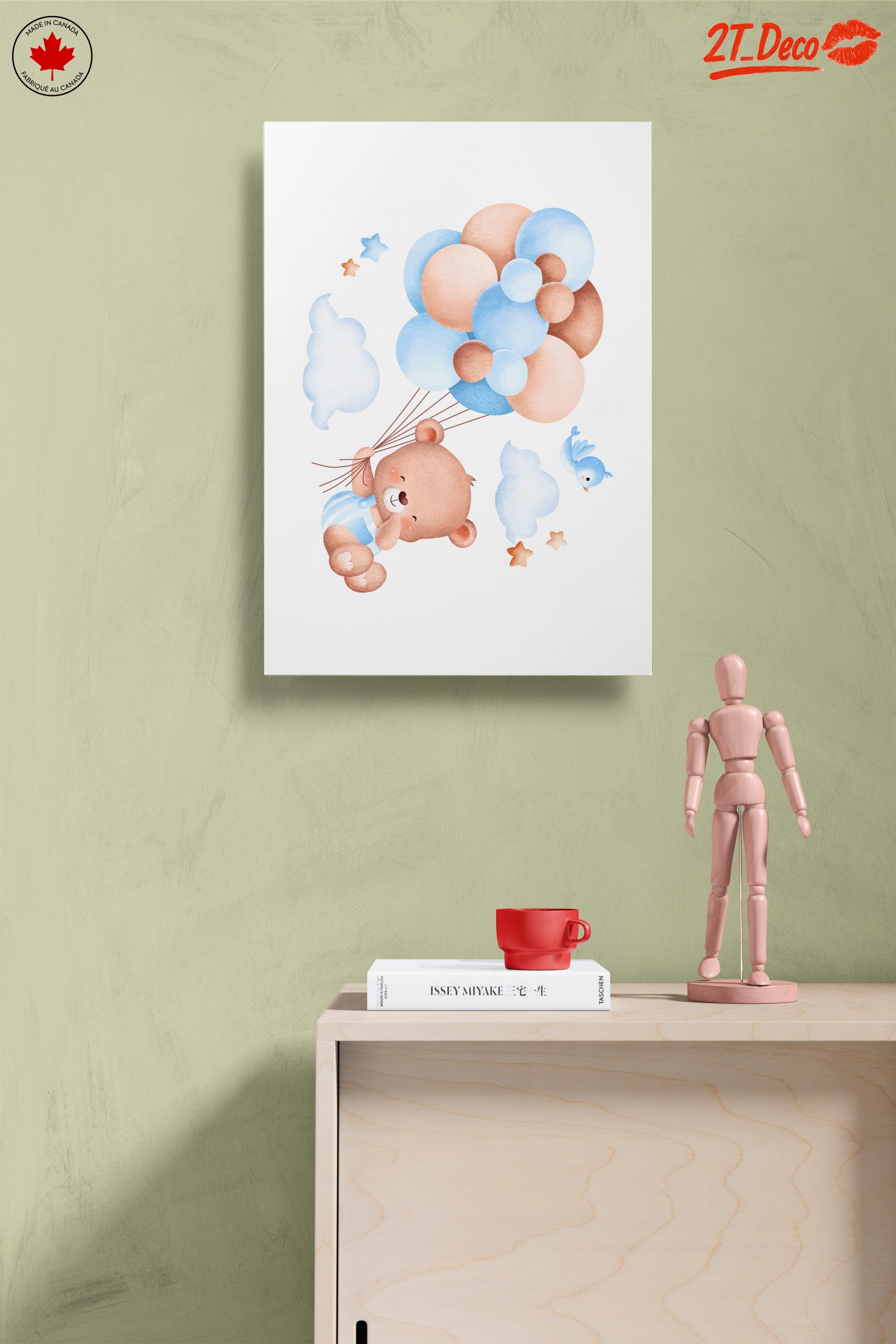 Adorable Bear with Balloons Artwork - Image 14